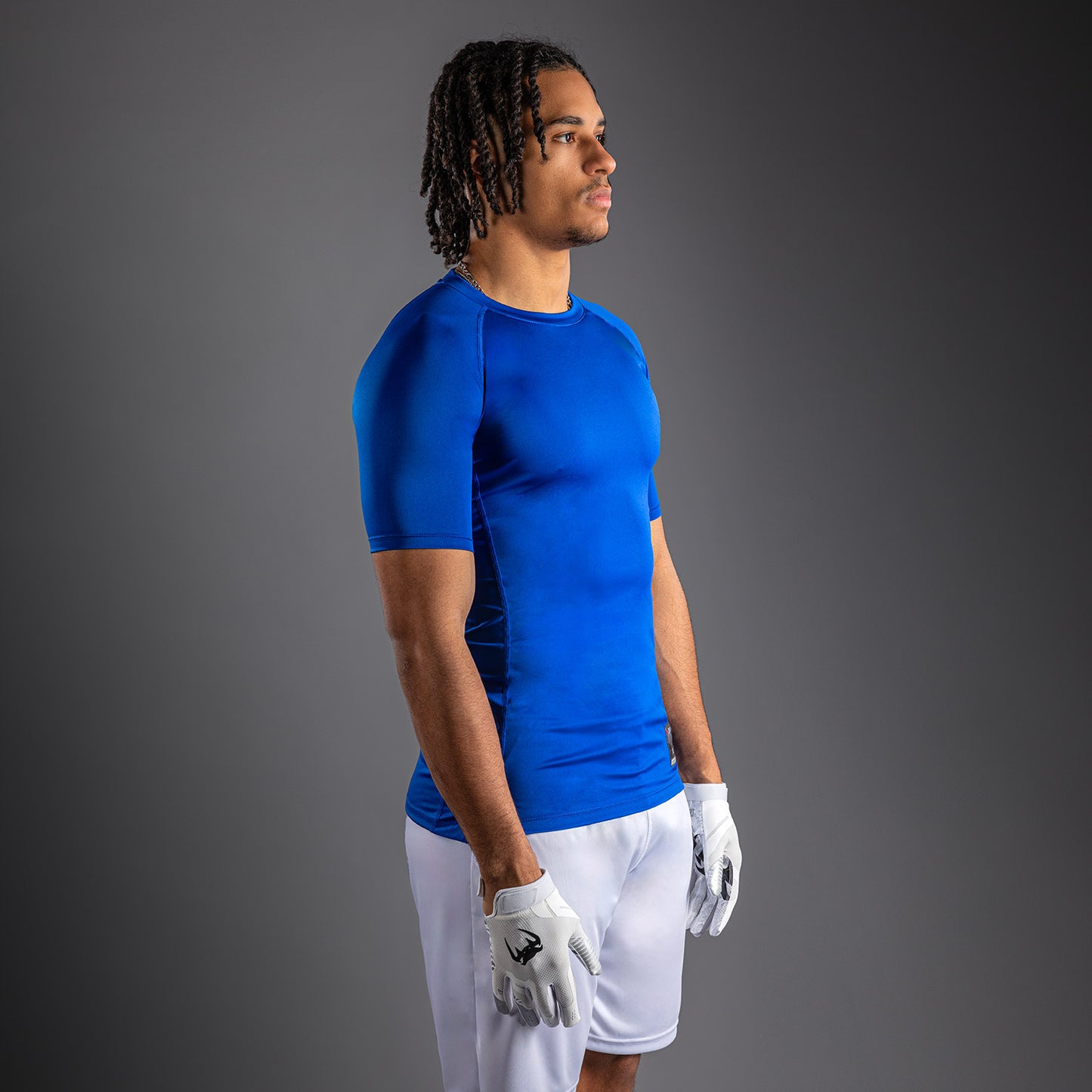 Venum Lineup Half Sleeve Compression Shirt Royal - Blue/White