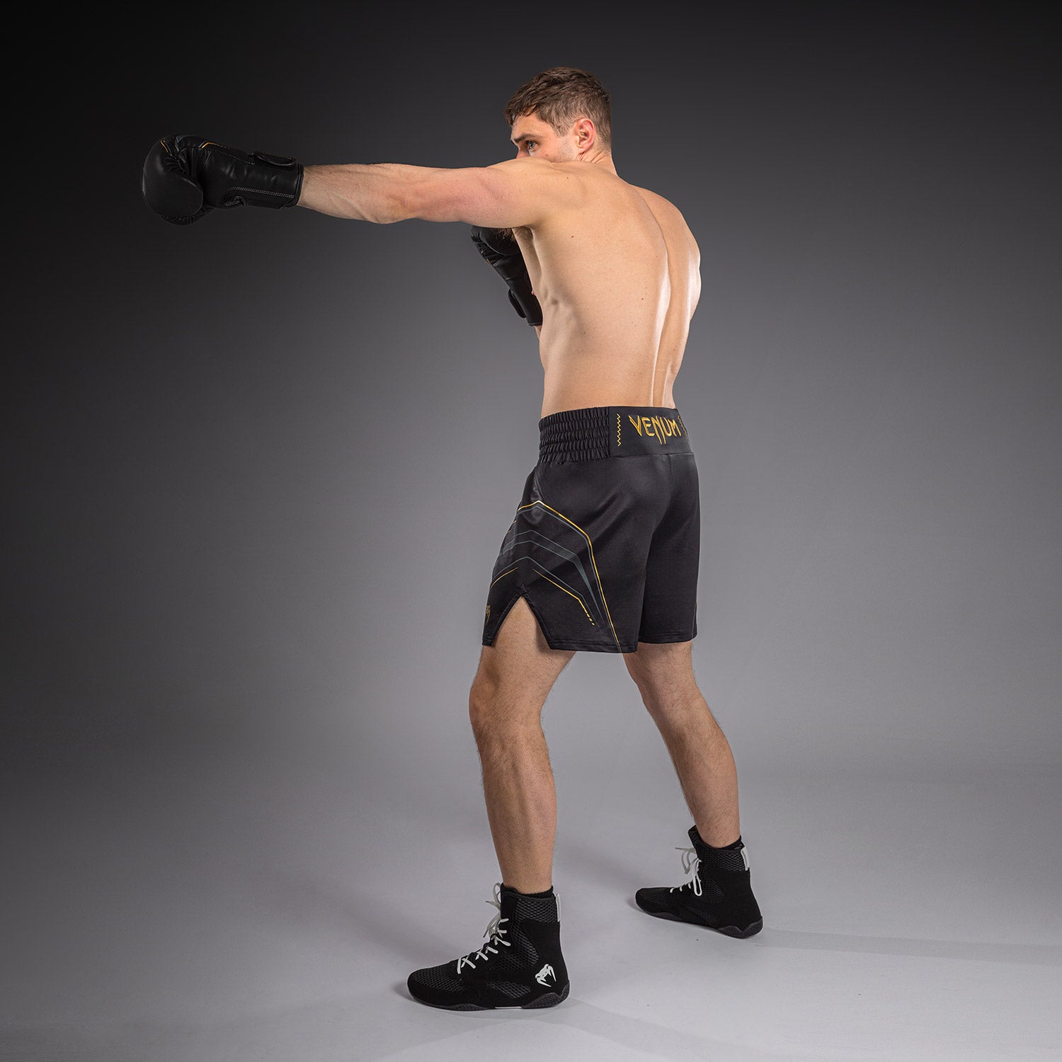 Venum Streamline Boxing Shorts - Black/Gold  product-type_Boxing shorts Venum