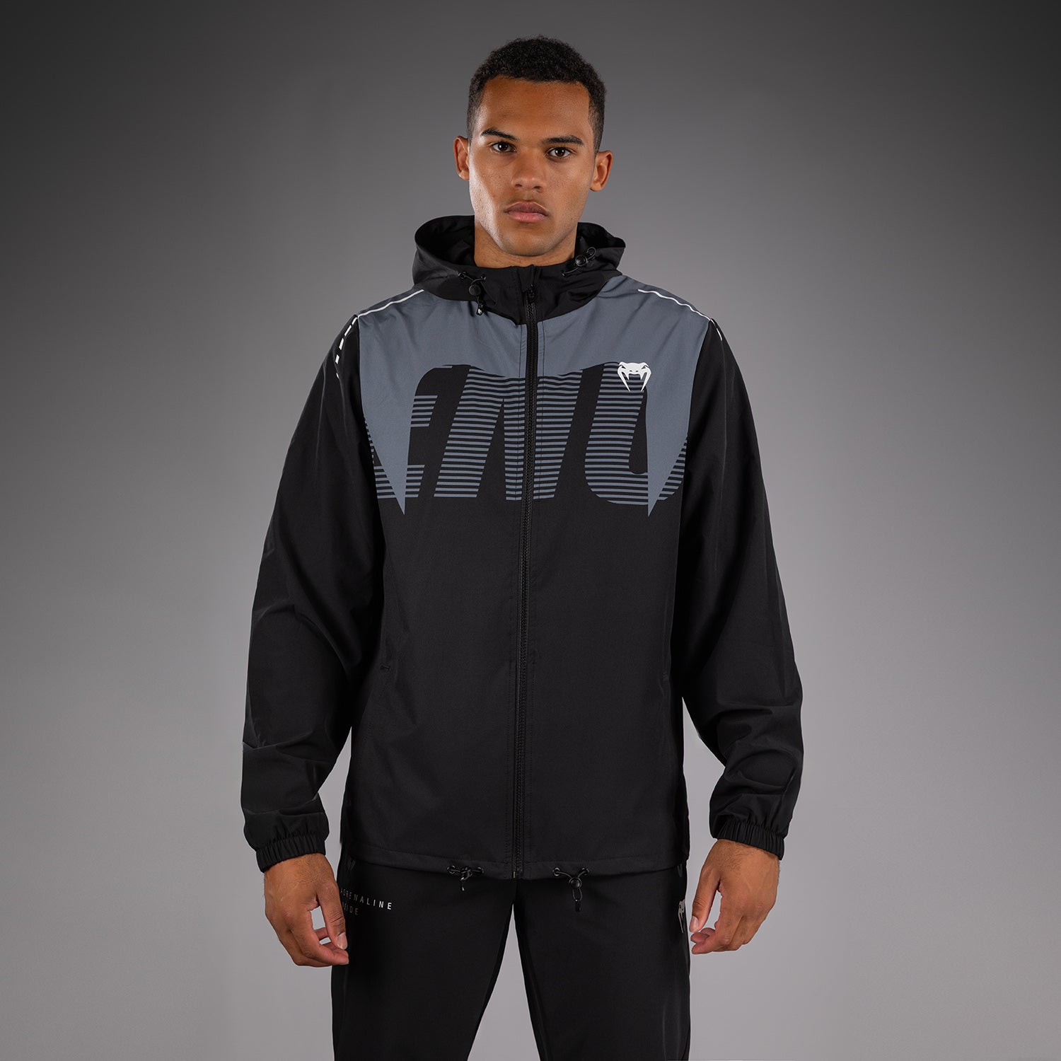 Venum Adrenaline Track Jacket - Black/Silver Grey - Venum