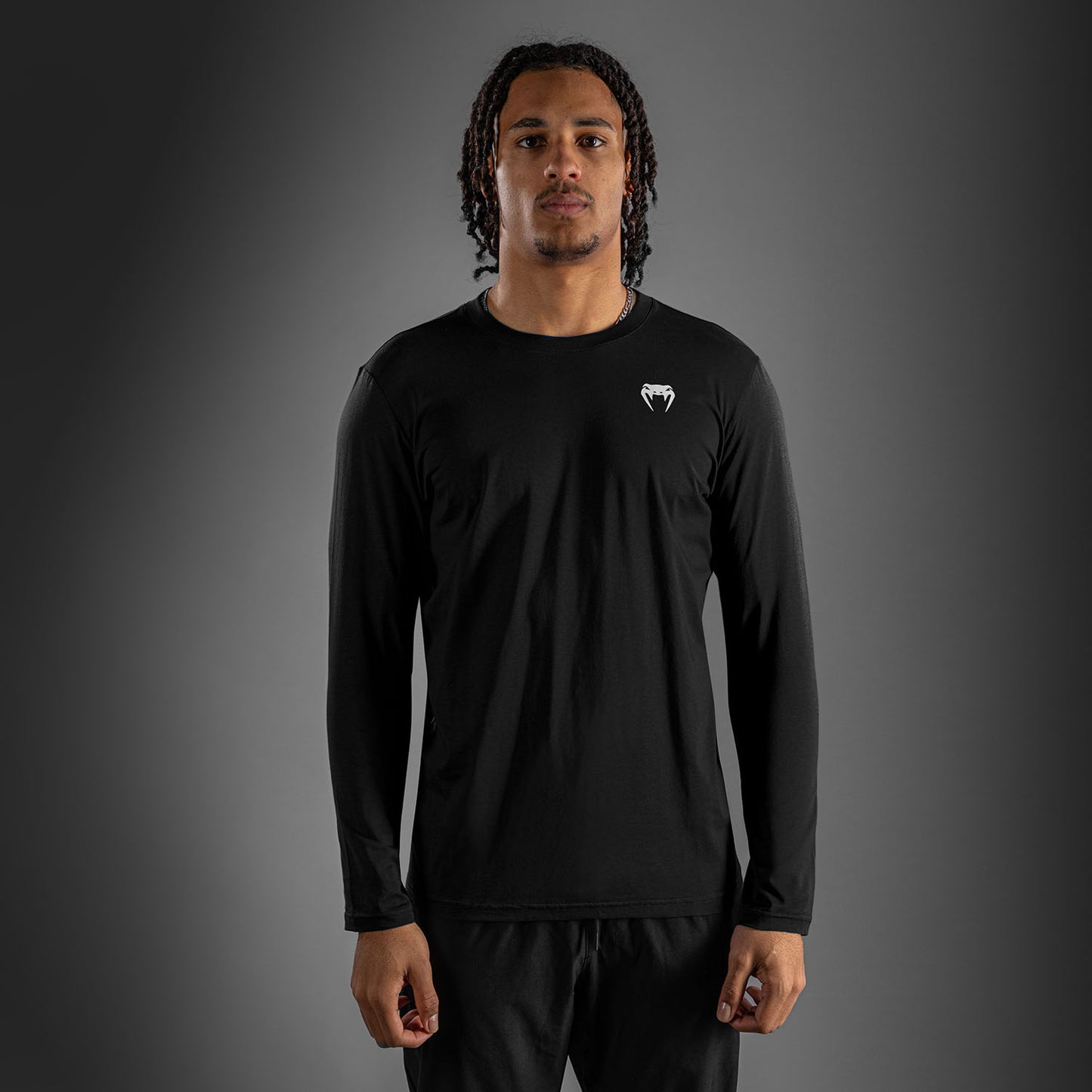 Venum Lineup Personalized Long Sleeve T-Shirt - Black/White