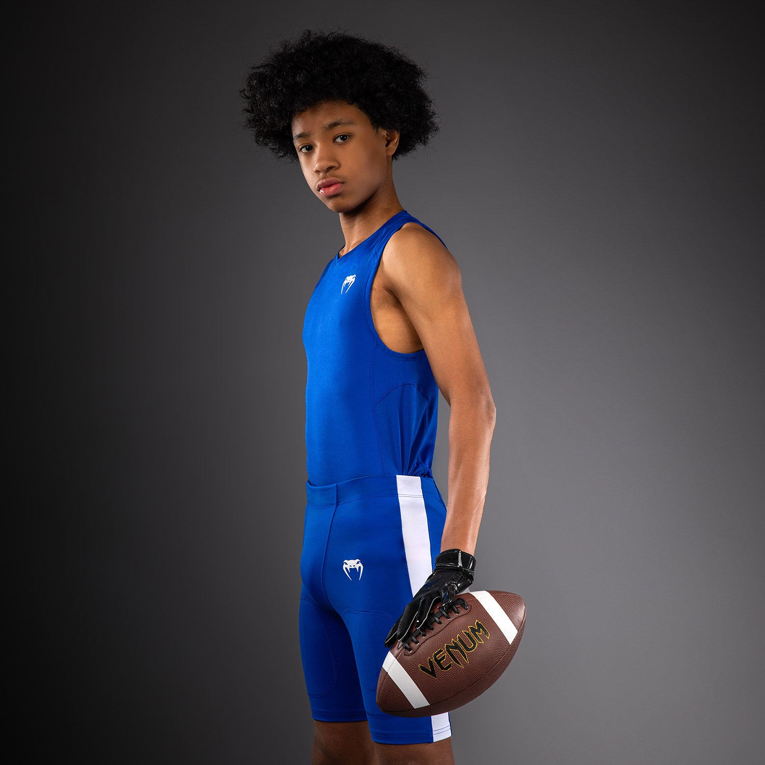 Venum Elite Kids Football Sleeveless Compression Jersey - Royal Blue  product-type_Dry Tech T-Shirts Venum
