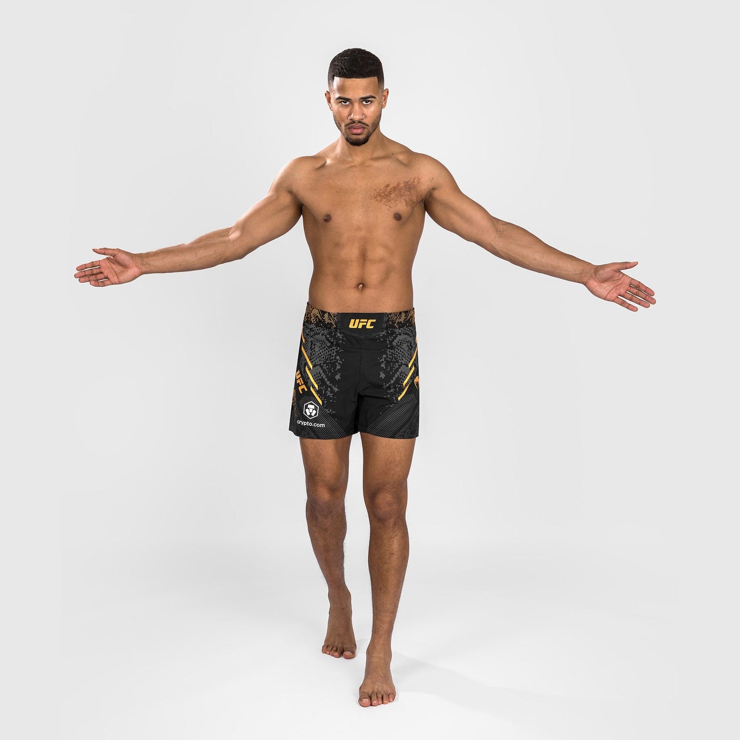 UFC Adrenaline by Venum Personalized Authentic Fight Night Men's Fight Short - Short Fit - Black/Gold