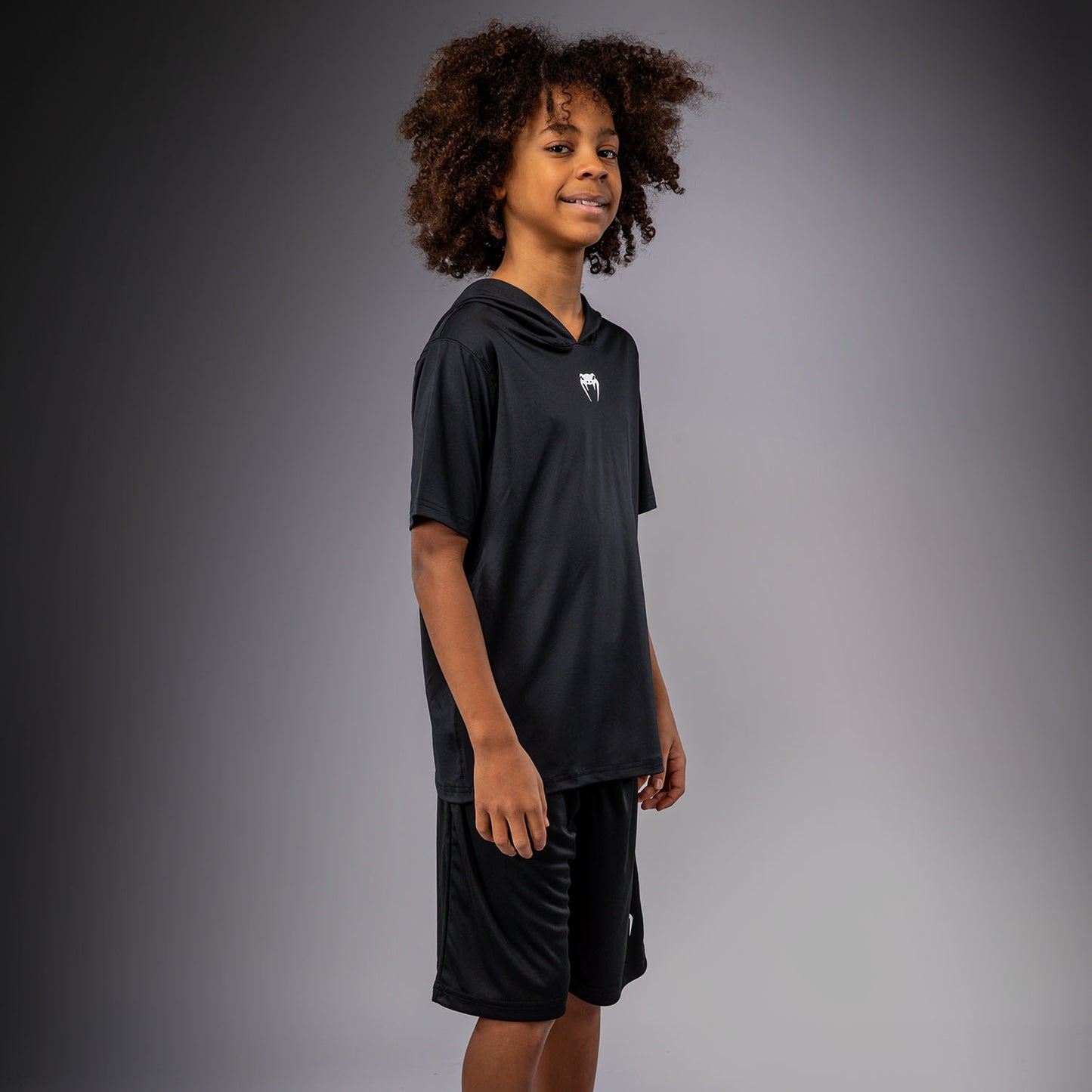 Venum Elite Kids Short Sleeve Dry-Tech Hoodie - Black
