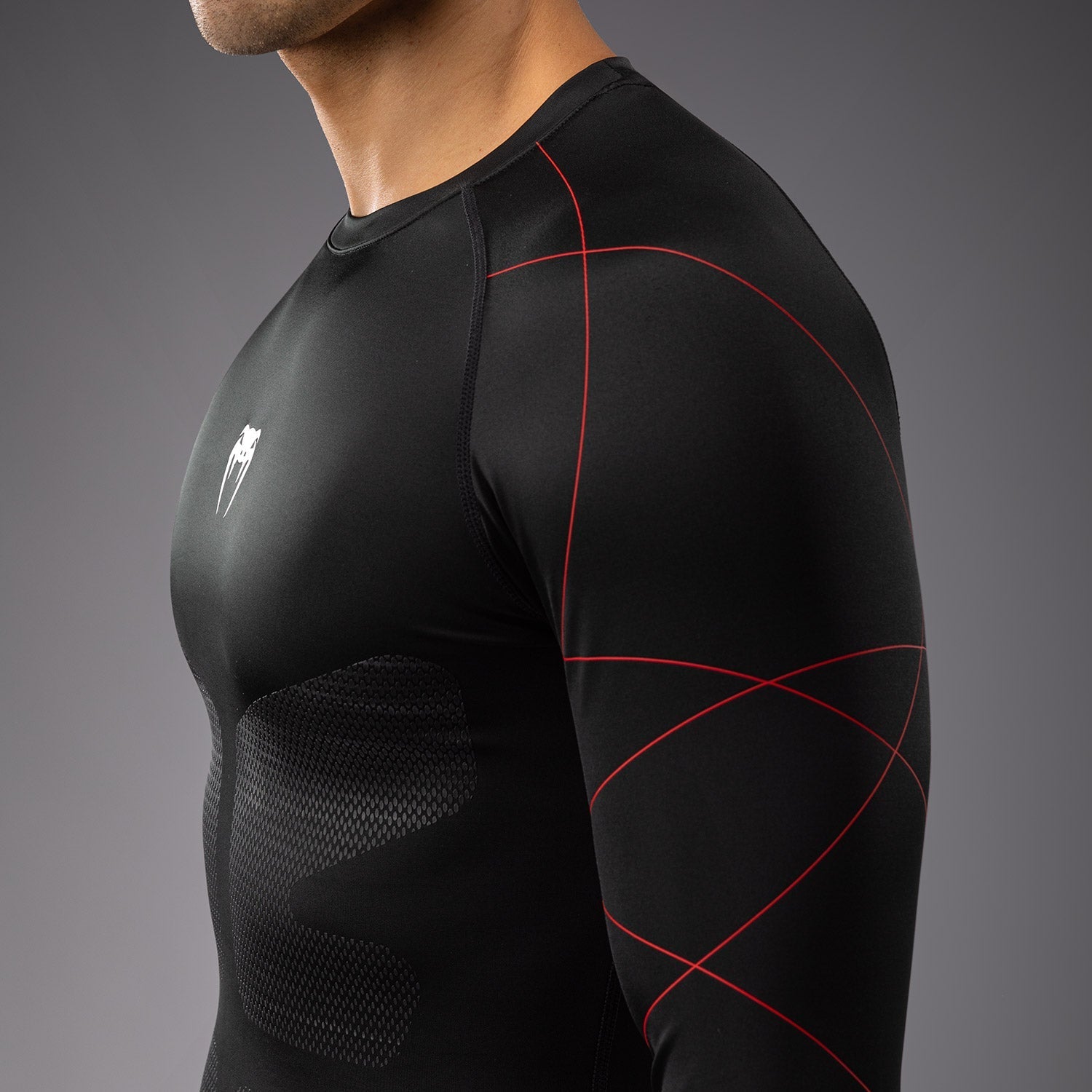 Venum Tactical XT Men's Long Sleeve Rashguard - Black/Fire