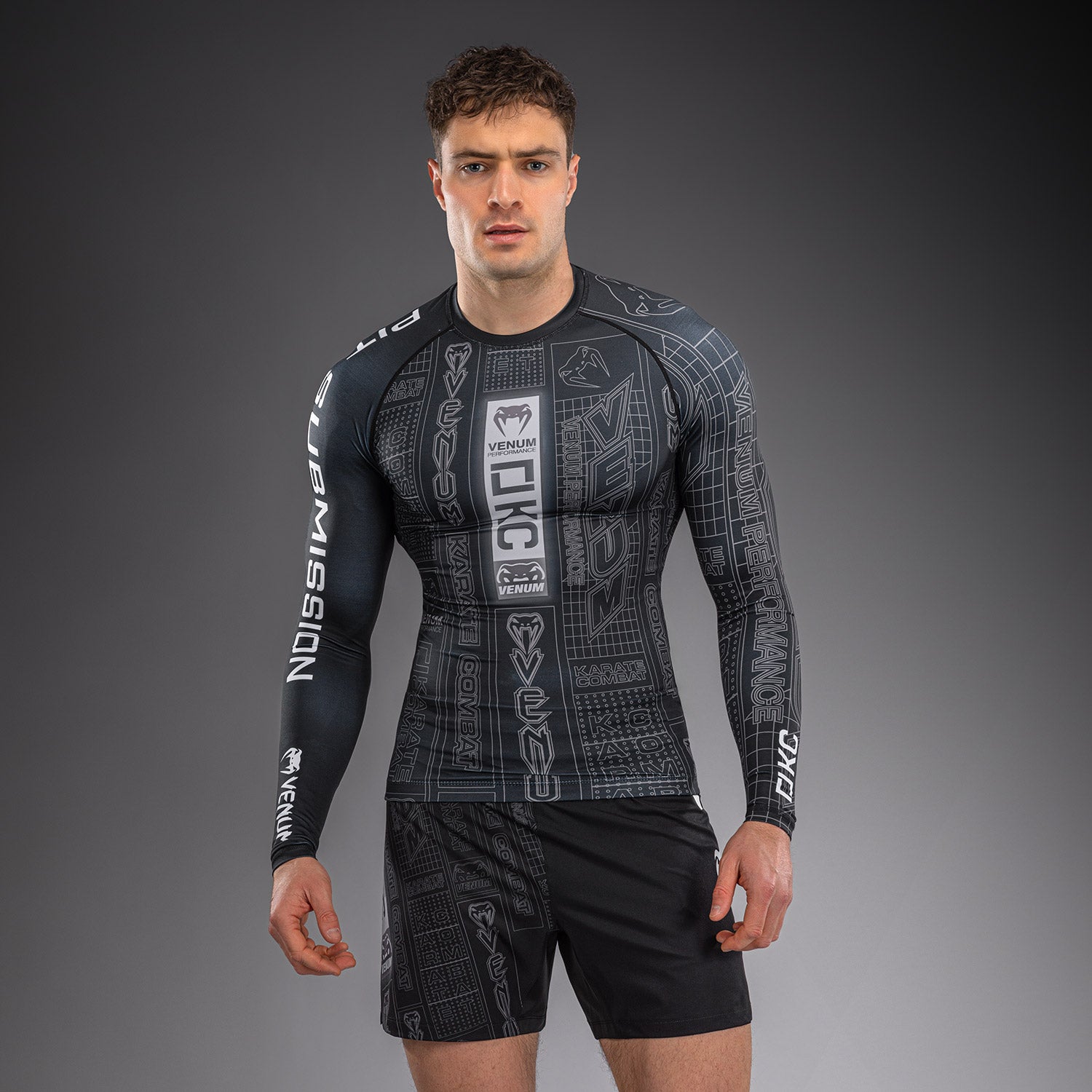 black combat gear Karate Combat by Venum Long Sleeve Rashguard