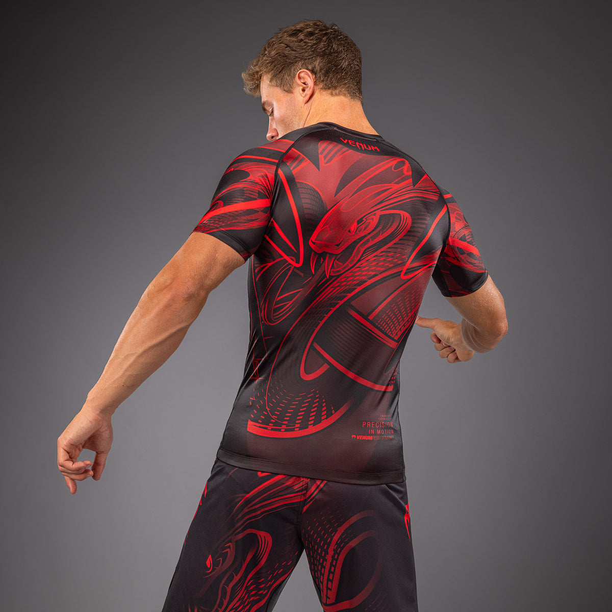 Crimson Viper 2.0 Short Sleeves Rashguards Black/Red
