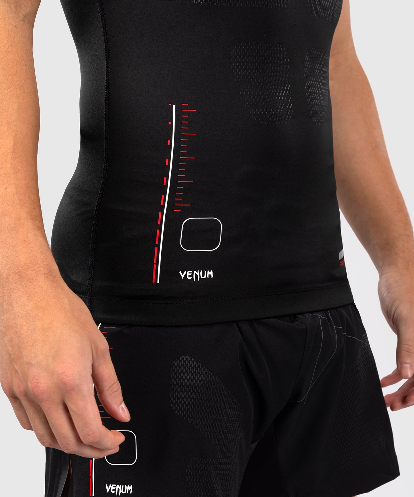 Venum Tactical XT Short Sleeve Rashguard - Black/Fire Red