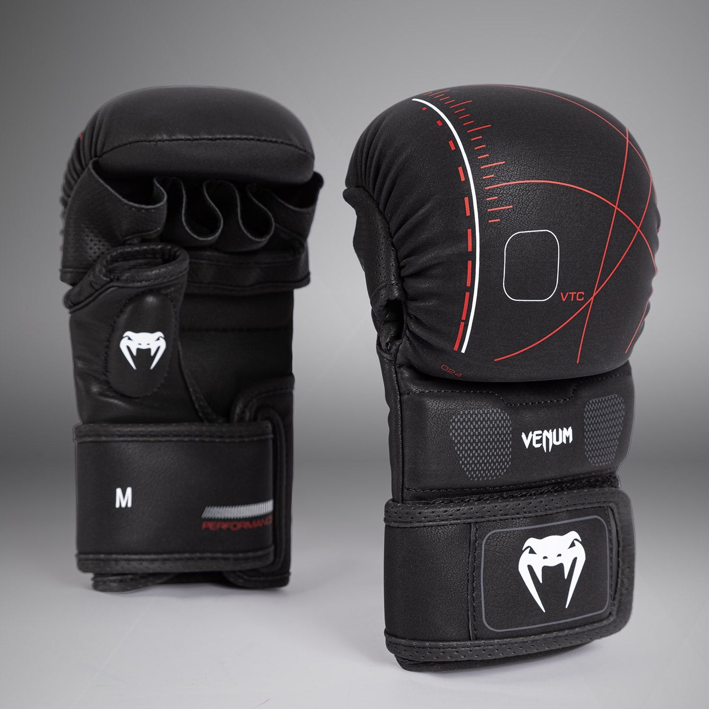Venum Tactical XT Sparring Gloves - Black/Fire Red