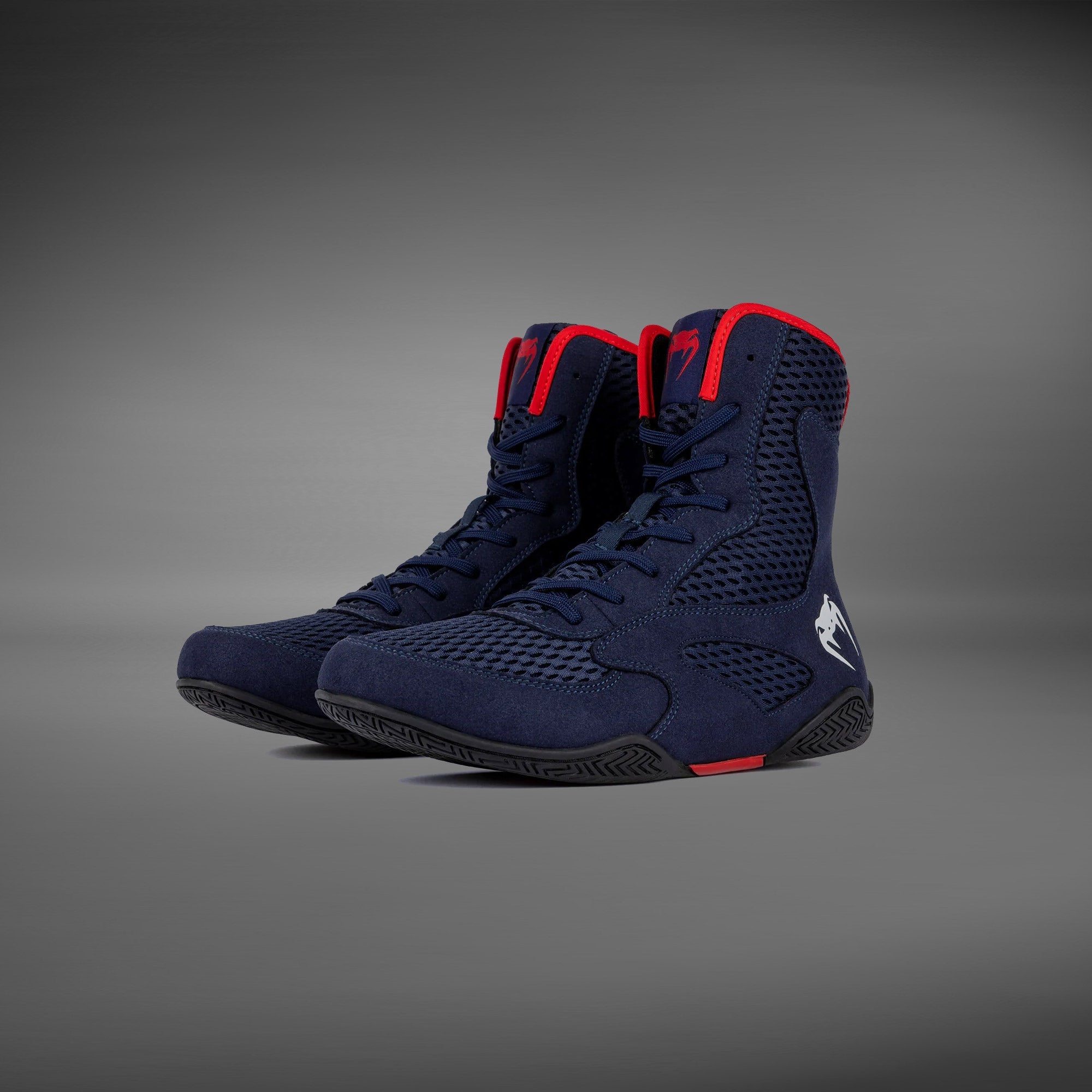 Venum Contender ボクシングシューズ Venum Contender Boxing Shoes - Navy Blue/Red - Venum