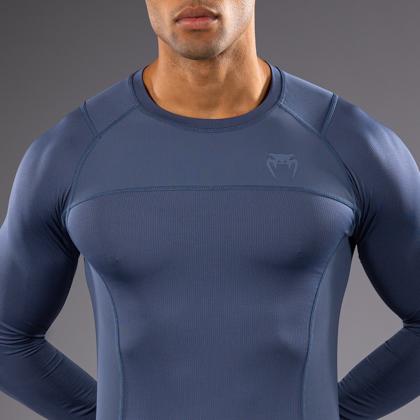 Venum G-Fit Air Men's Long Sleeve Rashguard - Foggy Blue