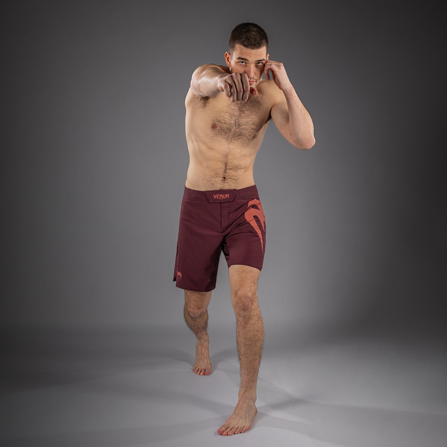 Venum Light 5.0 Fightshorts - Dark Brown/Terracota