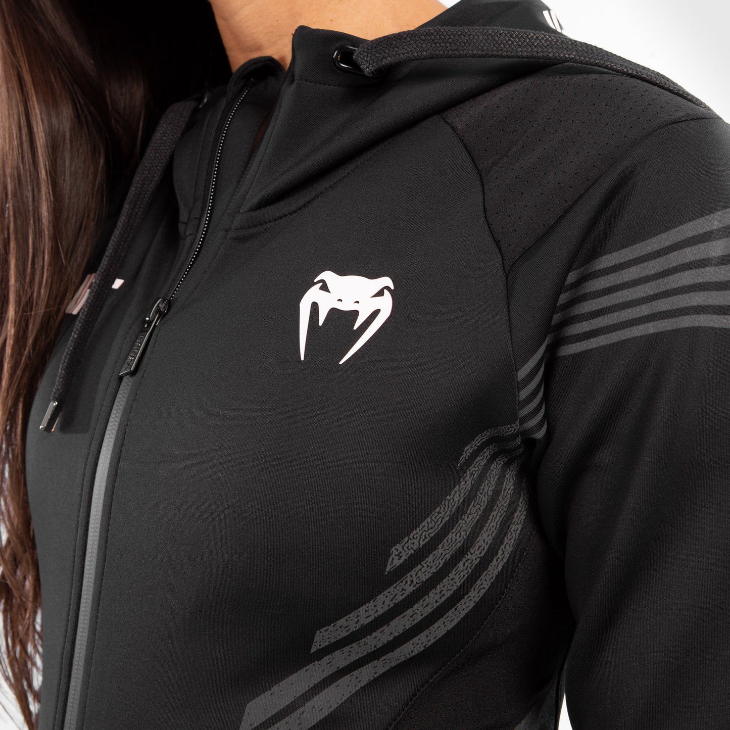 UFC Venum Personalized Authentic Fight Night Women's Walkout Hoodie - Black