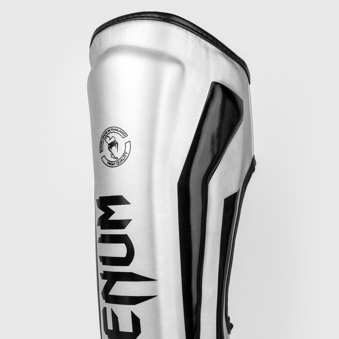 Venum Elite Standup Shinguards - Silver/Black