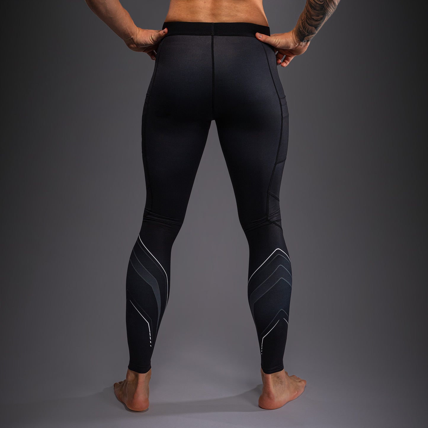 Venum Streamline Spats - Black/White  product-type_Compression Pants Venum