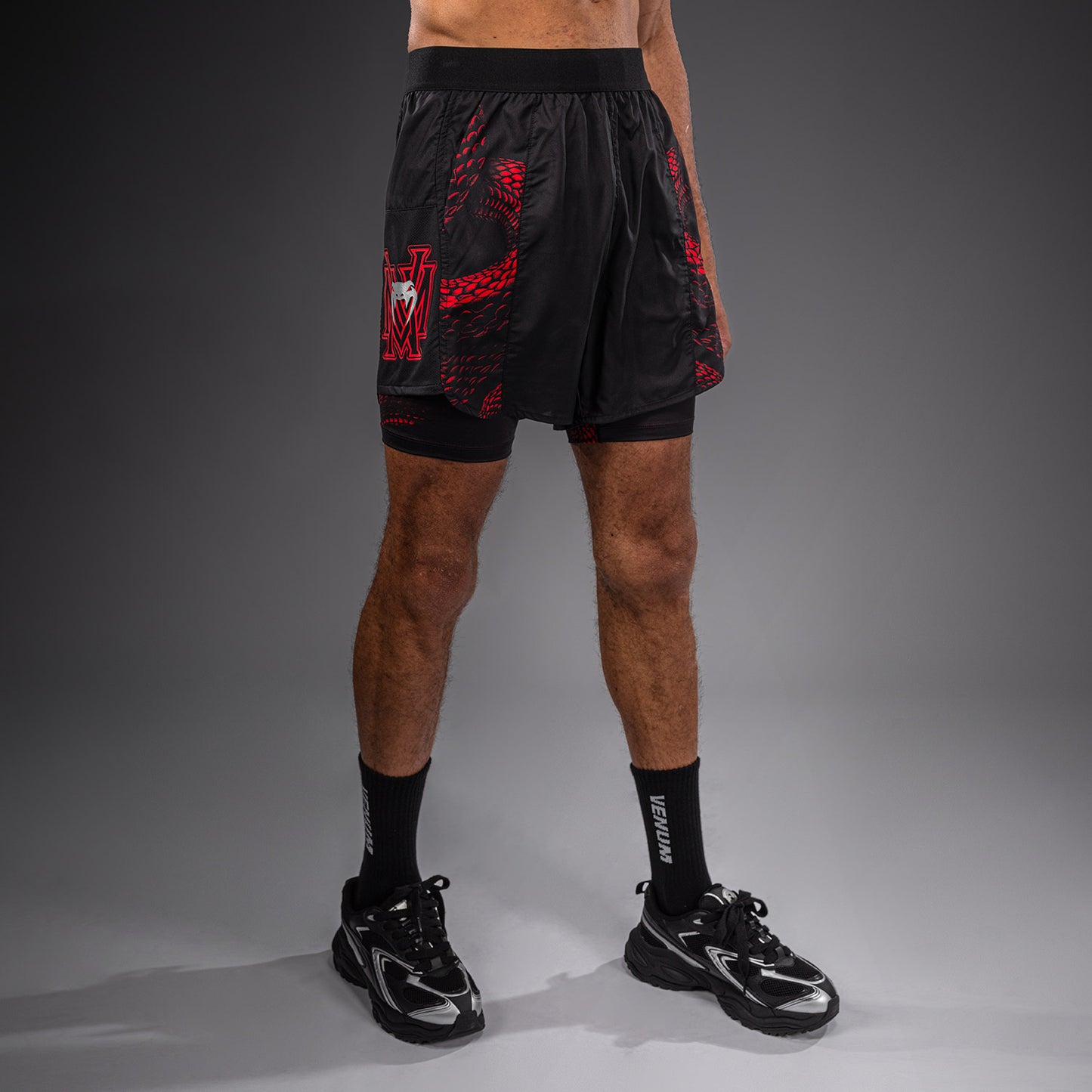 Venum Matupa Training Shorts - Black/Red/Silver