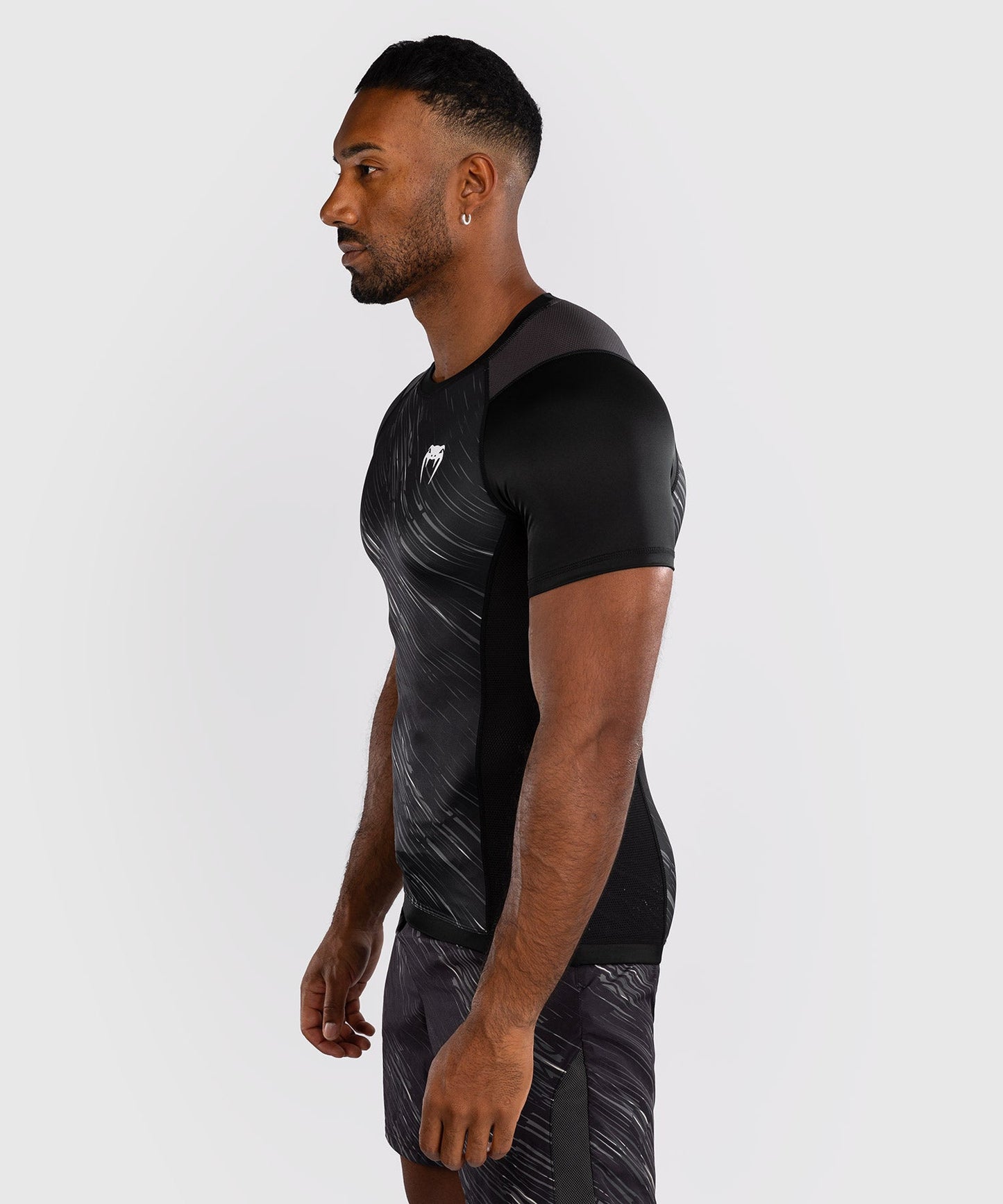 Venum Rapid Short Sleeve Rashguard - Black/Storm Grey