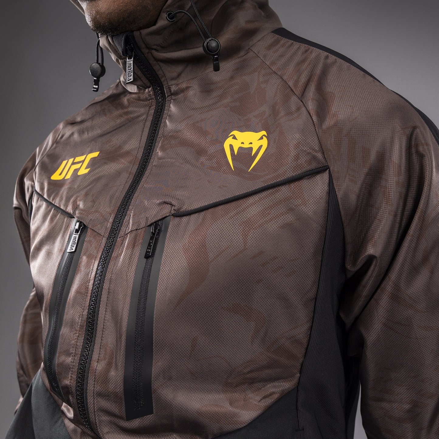 UFC Fusion by Venum Fight Week Men’s Zip Hoodie - Earthen Brown