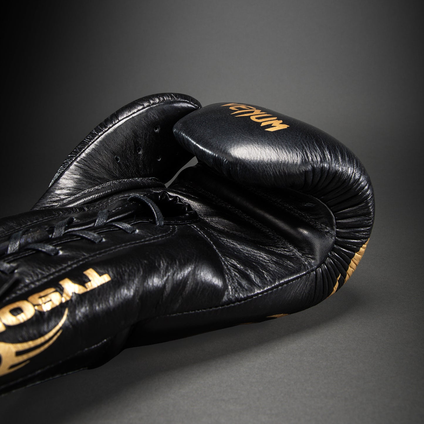 Venum Giant 2.0 Mike Tyson Pro Boxing Gloves with Laces - Black/Gold
