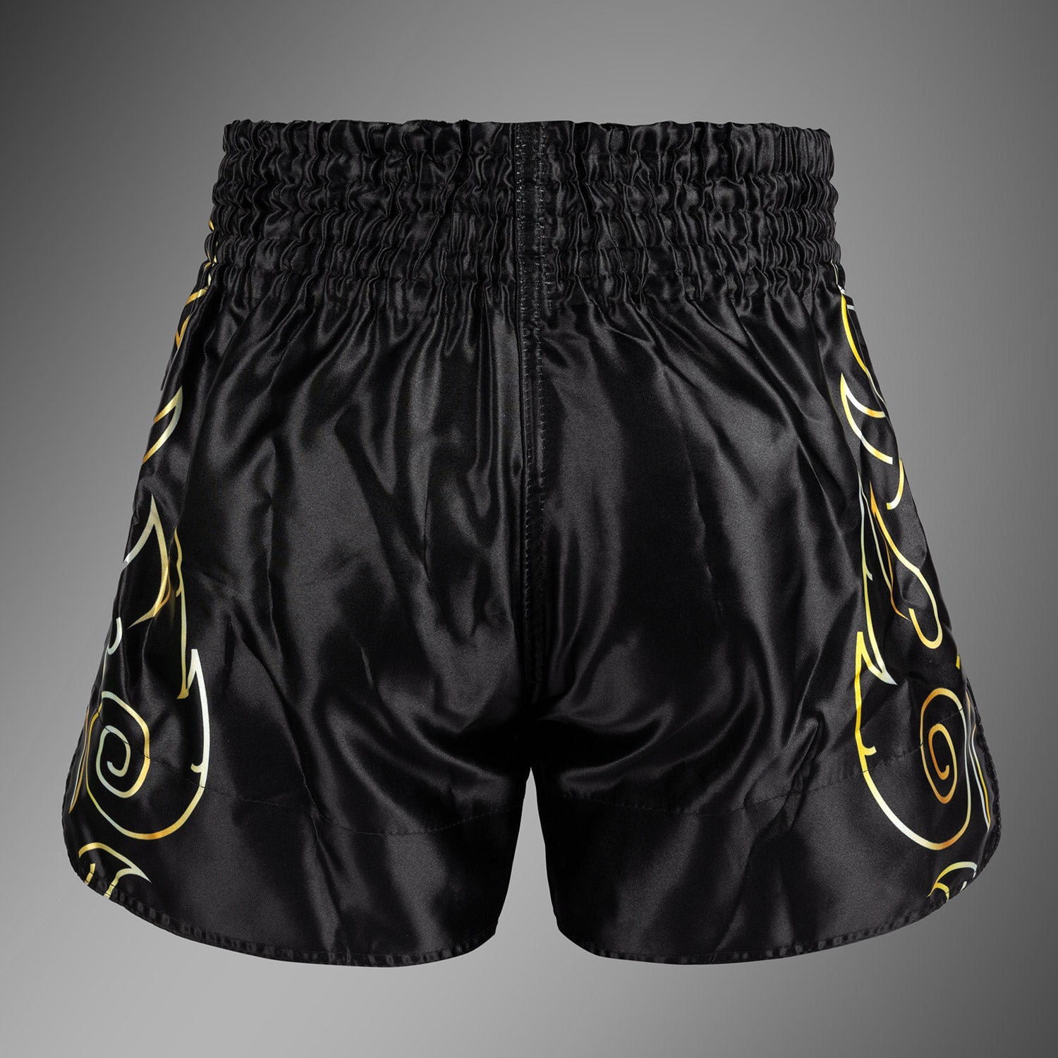 Venum VTC Flames Muay Thai Shorts - Black/Gold - Venum