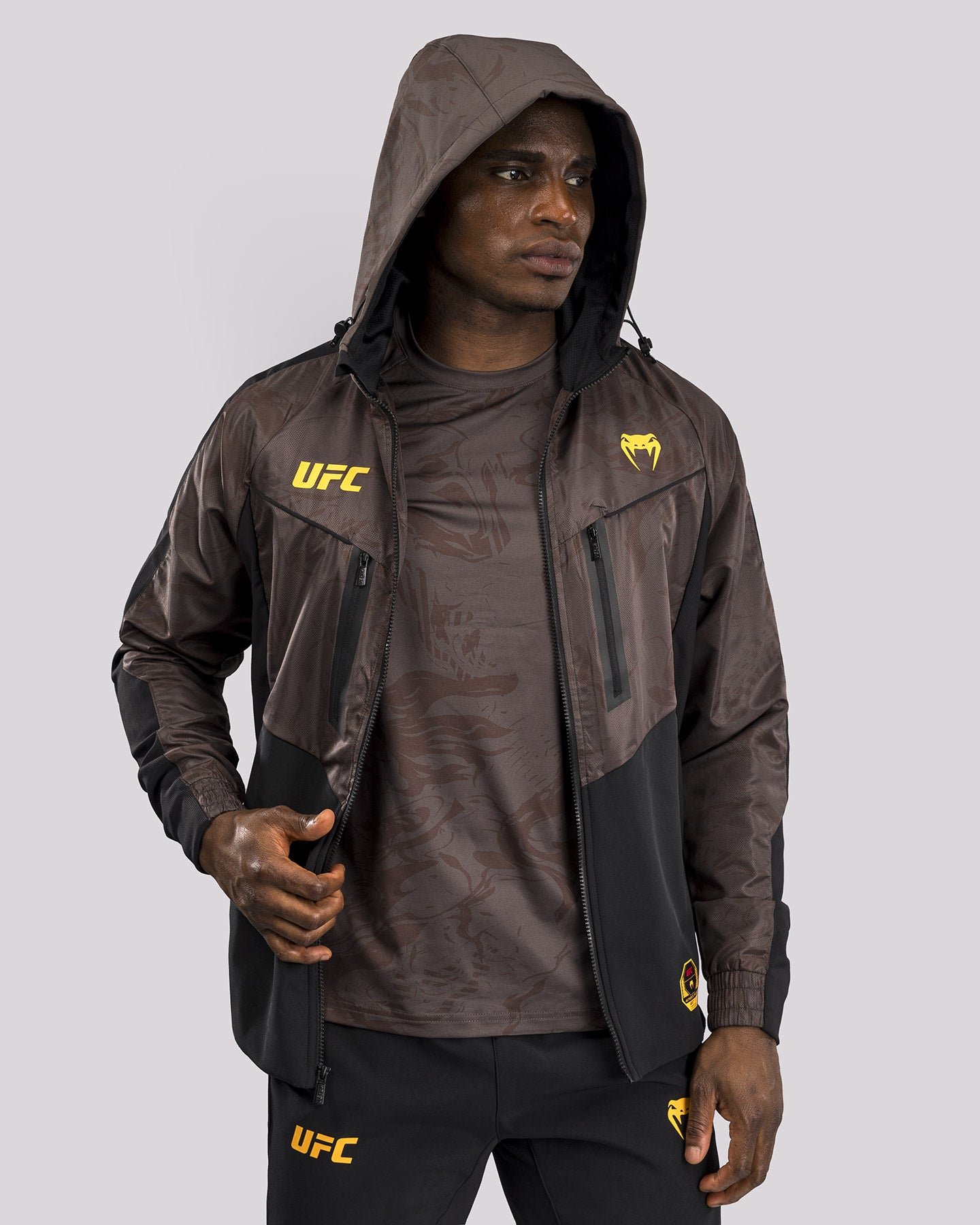 UFC Fusion by Venum Fight Week Men’s Zip Hoodie - Earthen Brown