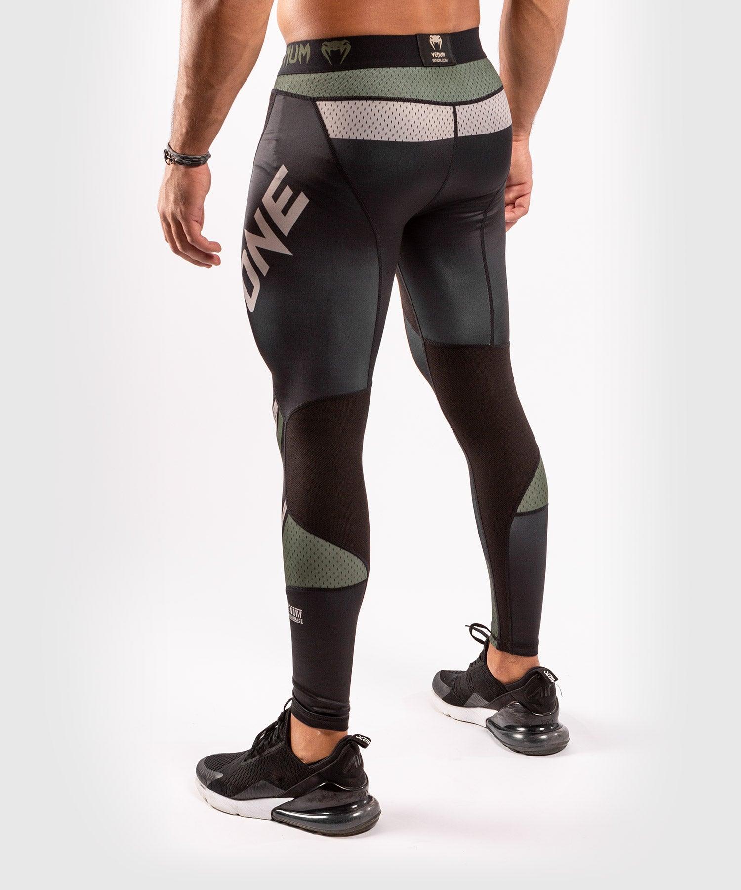 Venum ONE FC Impact Compresssion Tights - Black/Khaki Picture 2