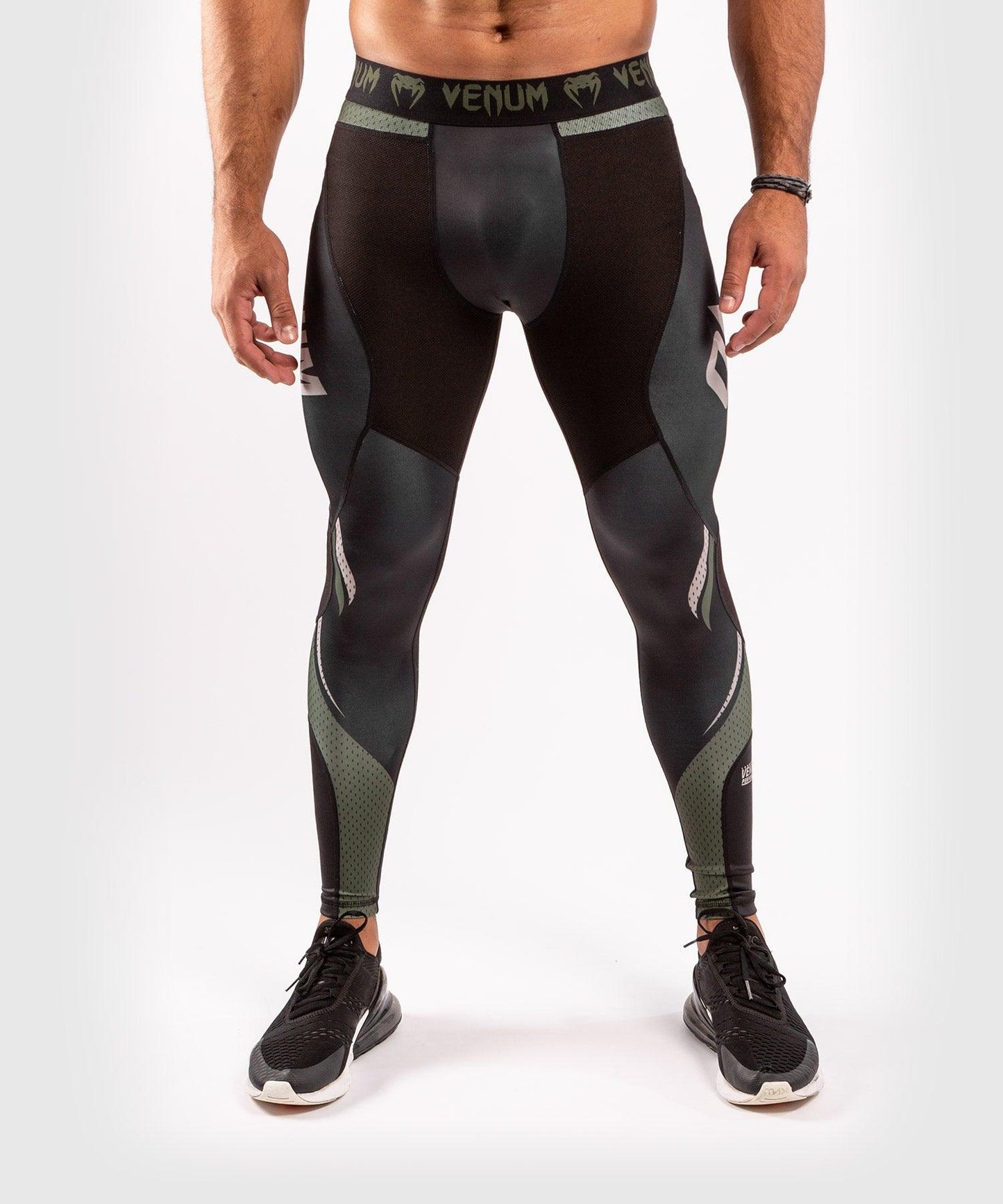 Venum ONE FC Impact Compresssion Tights - Black/Khaki Picture 1