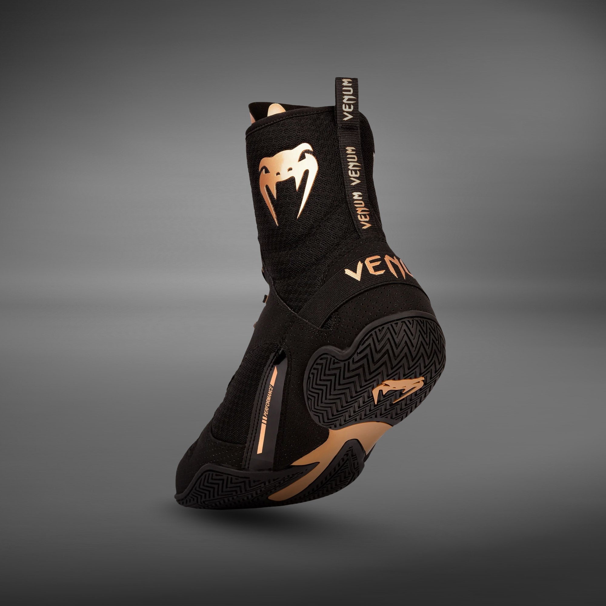 Venum Elite Boxing Shoes – Black/Bronze - Venum