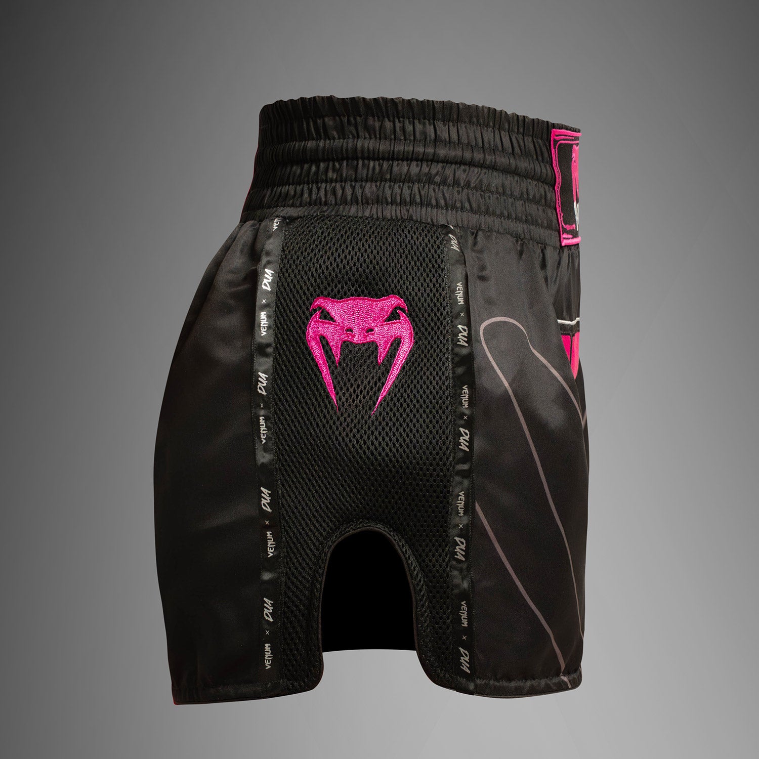Venum x Dua Muay Thai Shorts - Black/Fuscia Pink - Venum