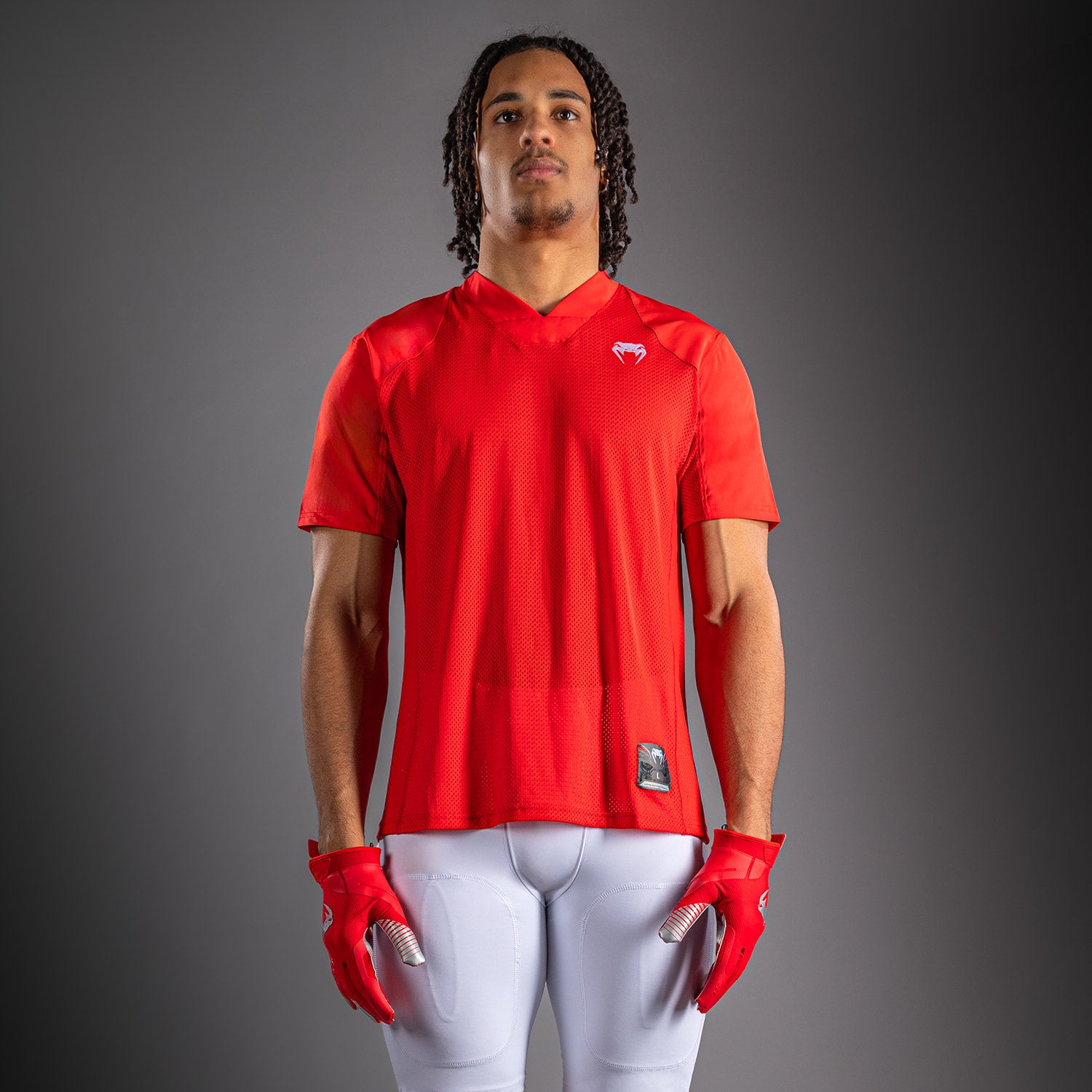 Venum Elite Football Short Sleeve Jersey - Red  product-type_Dry Tech T-Shirts Venum