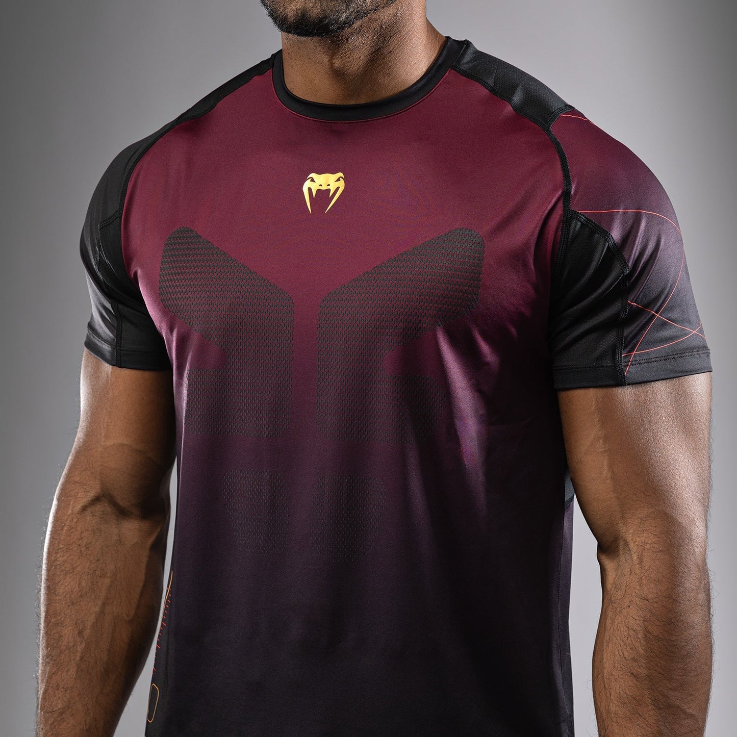 Venum Tactical XT Dry tech T-shirt - Black/Burgundy/Gold