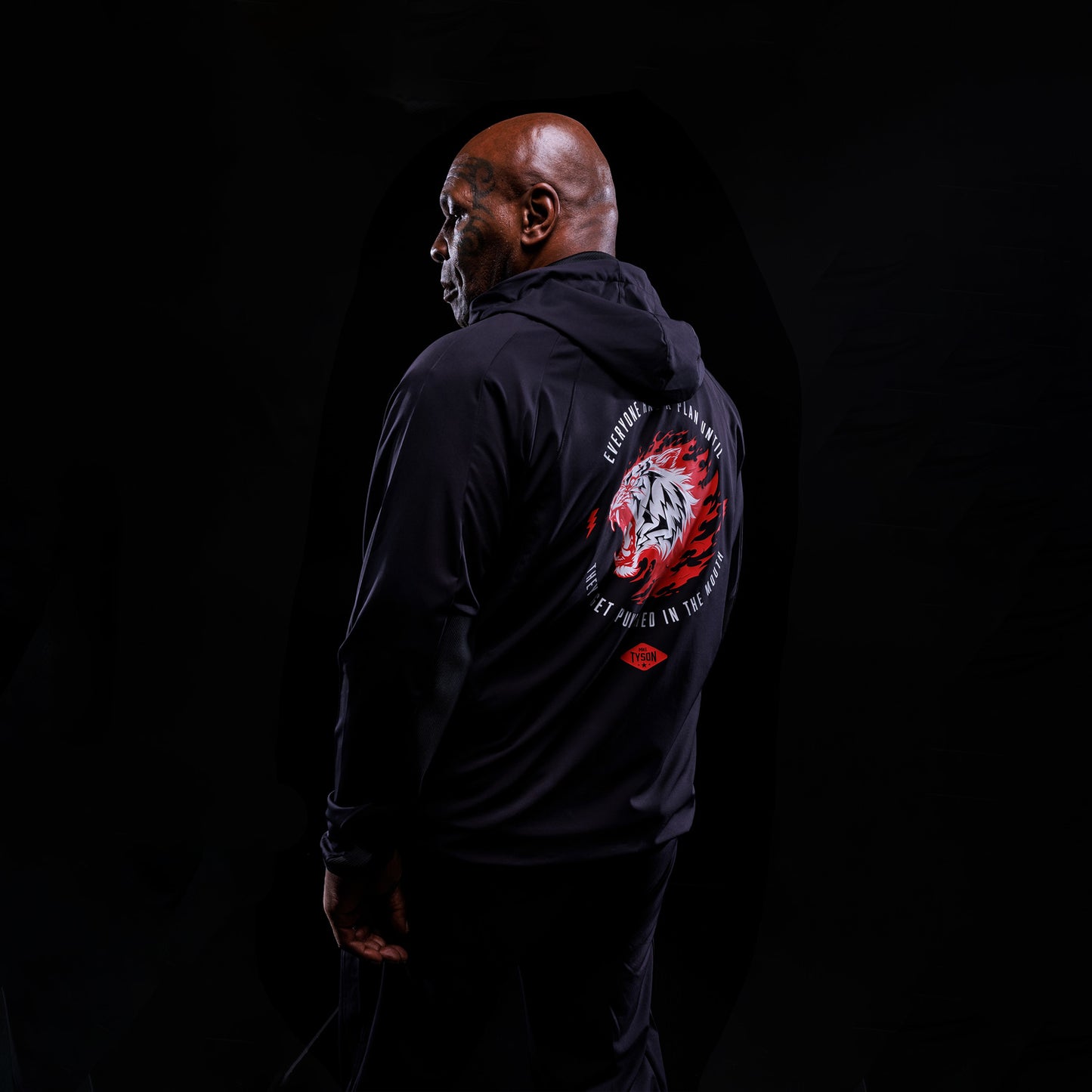 Venum x Mike Tyson Tiger Track Jacket - Deep Deep Black/Intense Red