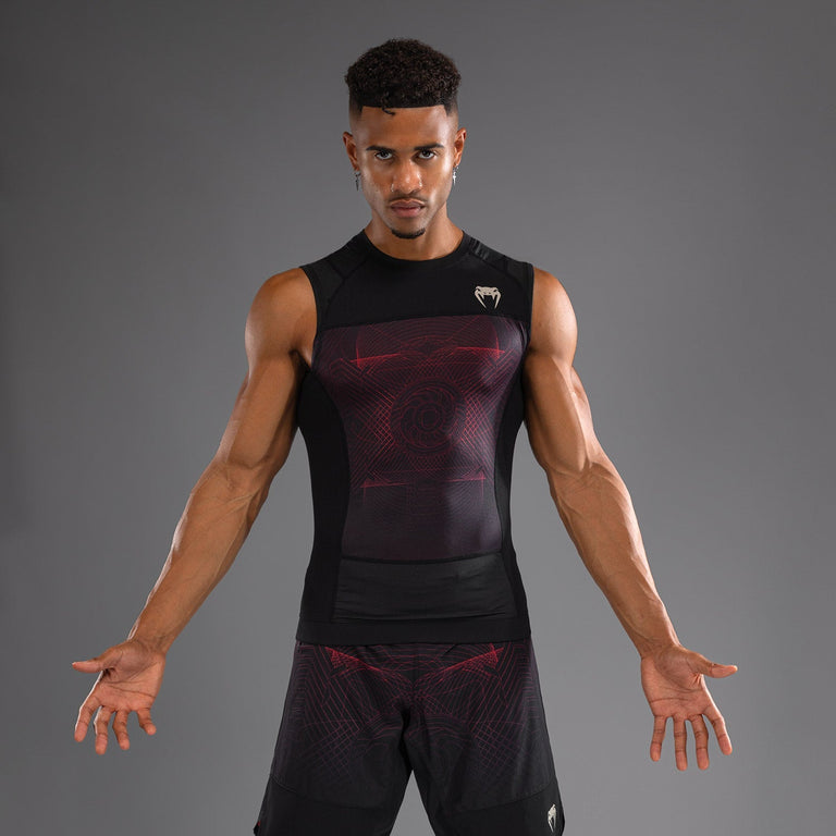 Venum G-Fit Air Men's Sleeveless Rashguard - Deep Black/Fire Red