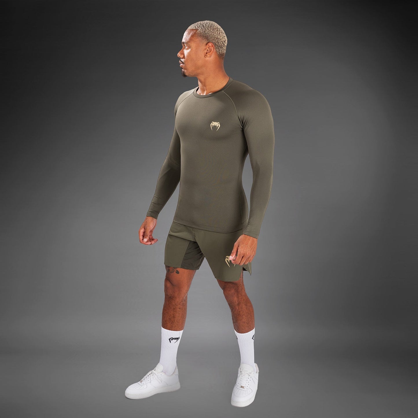 Venum Contender Men’s Long Sleeve Rashguard - Khaki