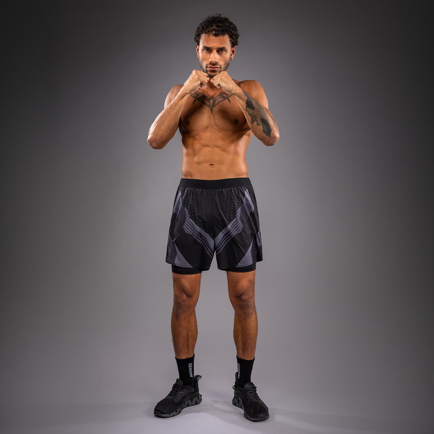 Venum No-Gi 6.0 Training Shorts - Black/Grey  product-type_Training shorts Venum
