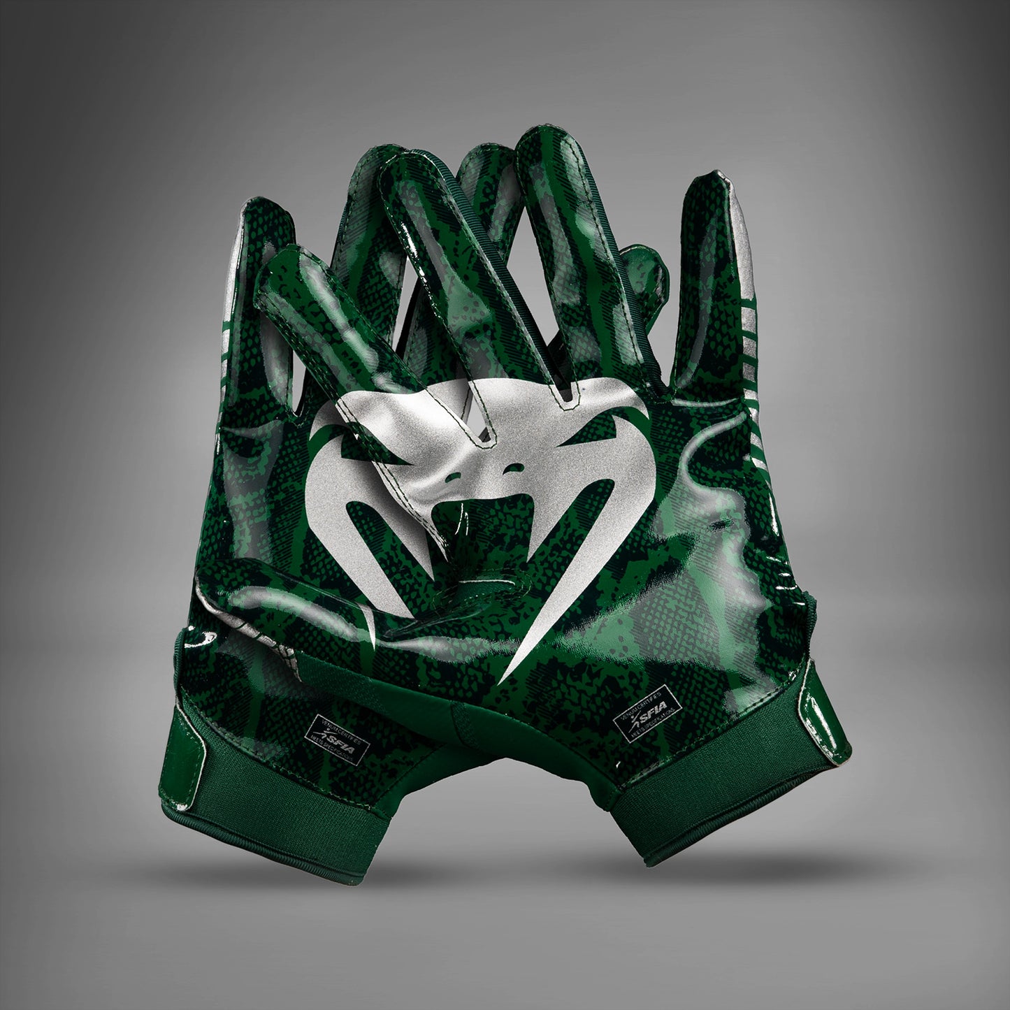 Venum Elite Personalized Football Gloves - Forest Green/Silver