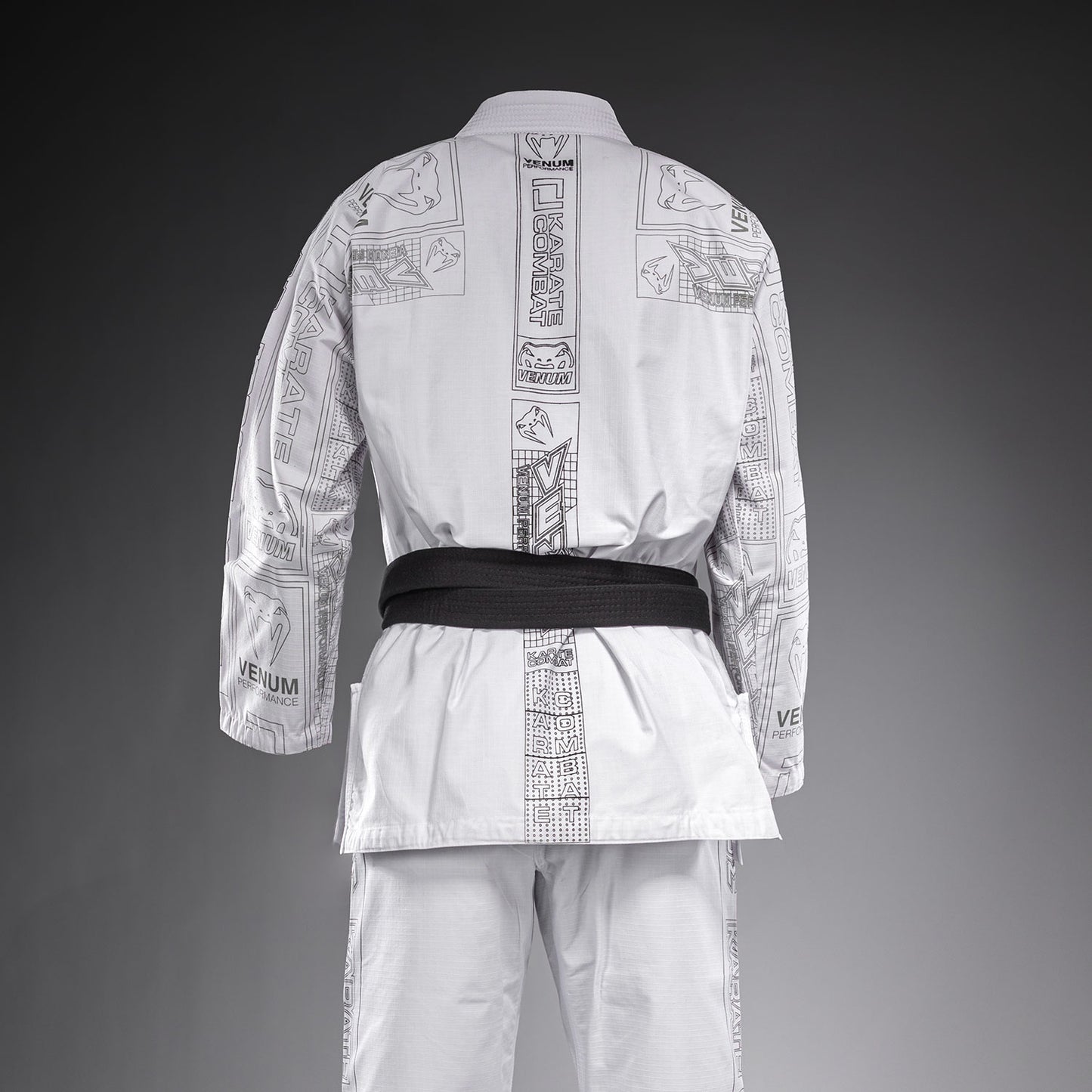 Karate Combat by Venum BJJ Gi - White/Grey  product-type_BJJ Kimonos Venum