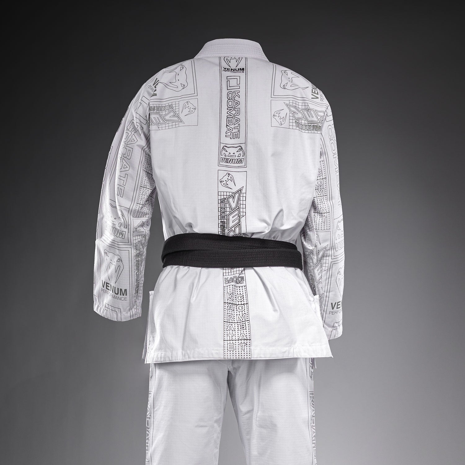 Karate Combat by Venum BJJ Gi - White/Grey  product-type_BJJ Kimonos Venum