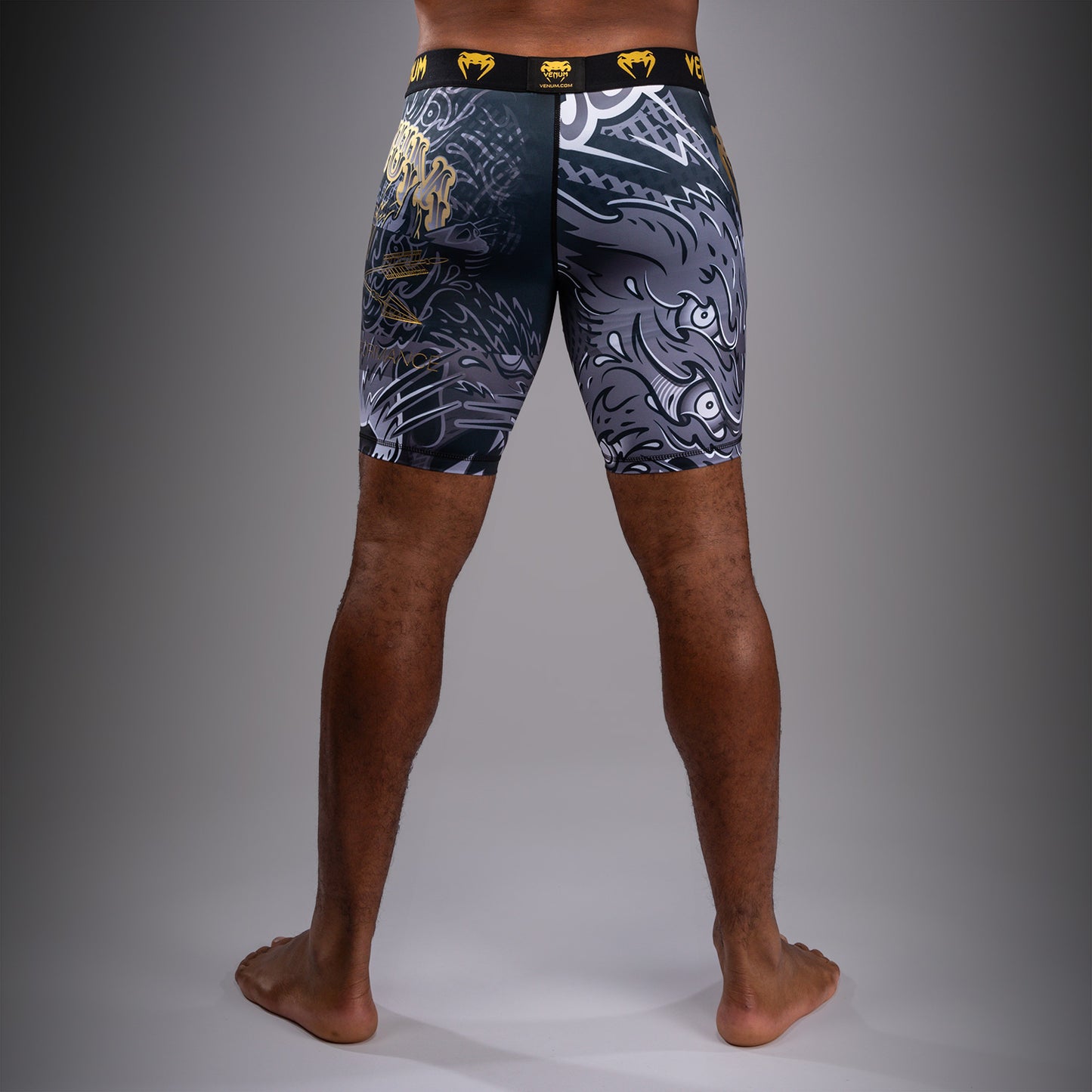 Venum Wolf Atak Vale Tudo Shorts - Black/Grey