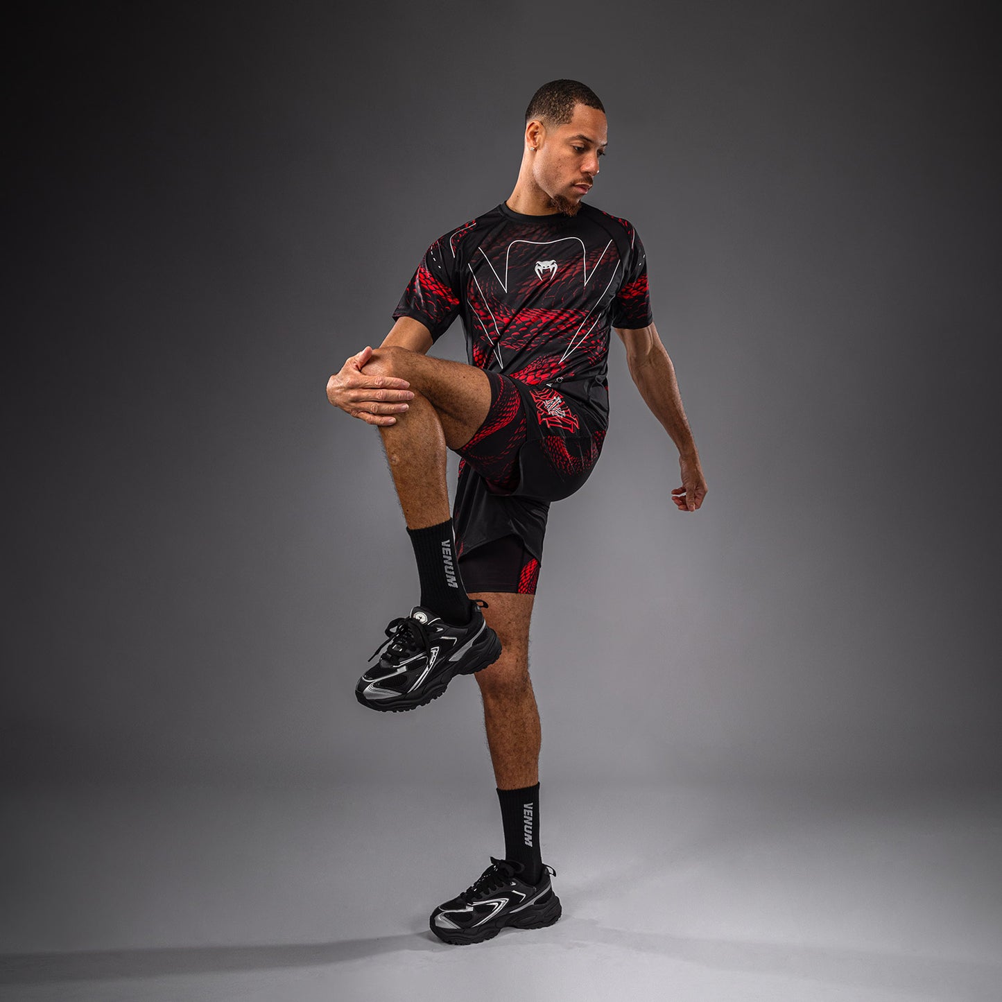 Venum Matupa Training Shorts - Black/Red/Silver