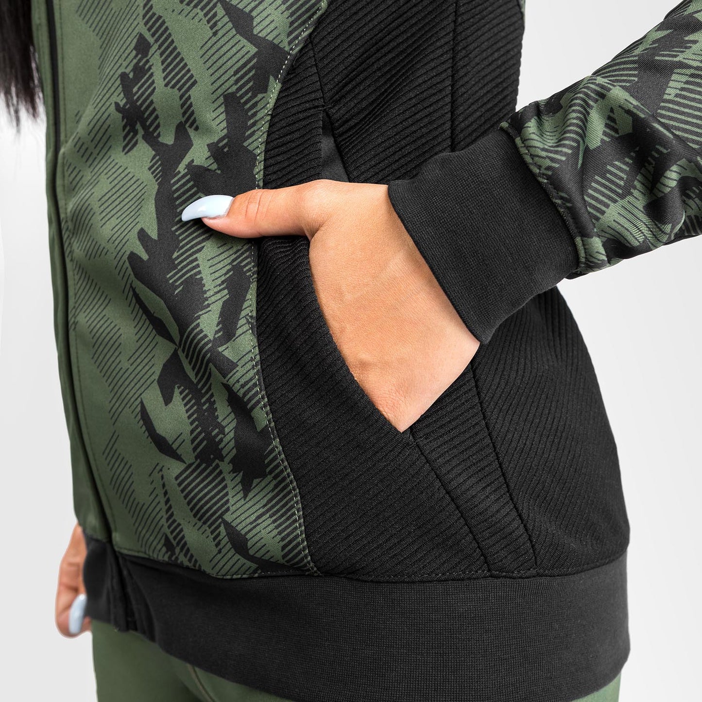 UFC Venum Authentic Fight Week Women's Zip Hoodie - Khaki