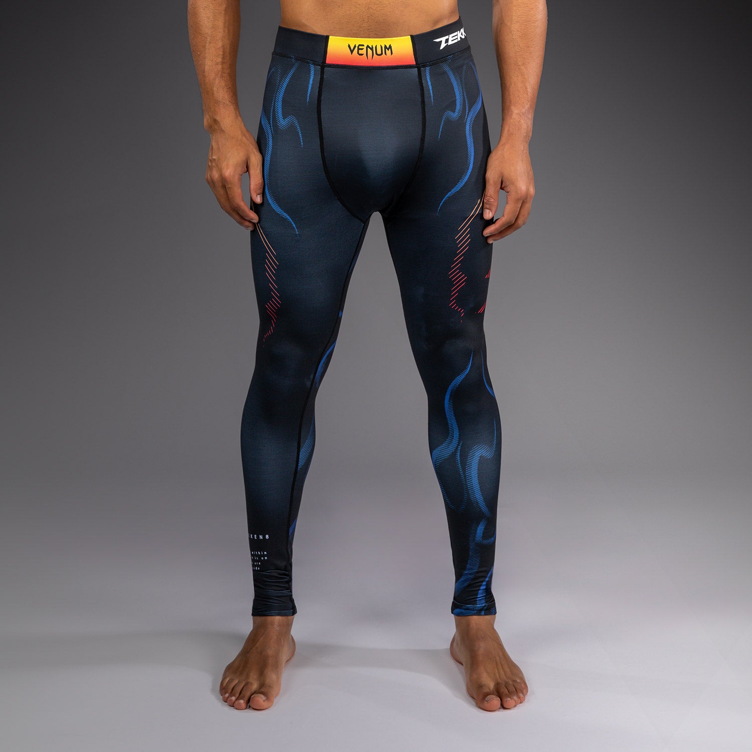 Venum x TEKKEN 8 Spats - Yoshimitsu - Black/Orange - Venum