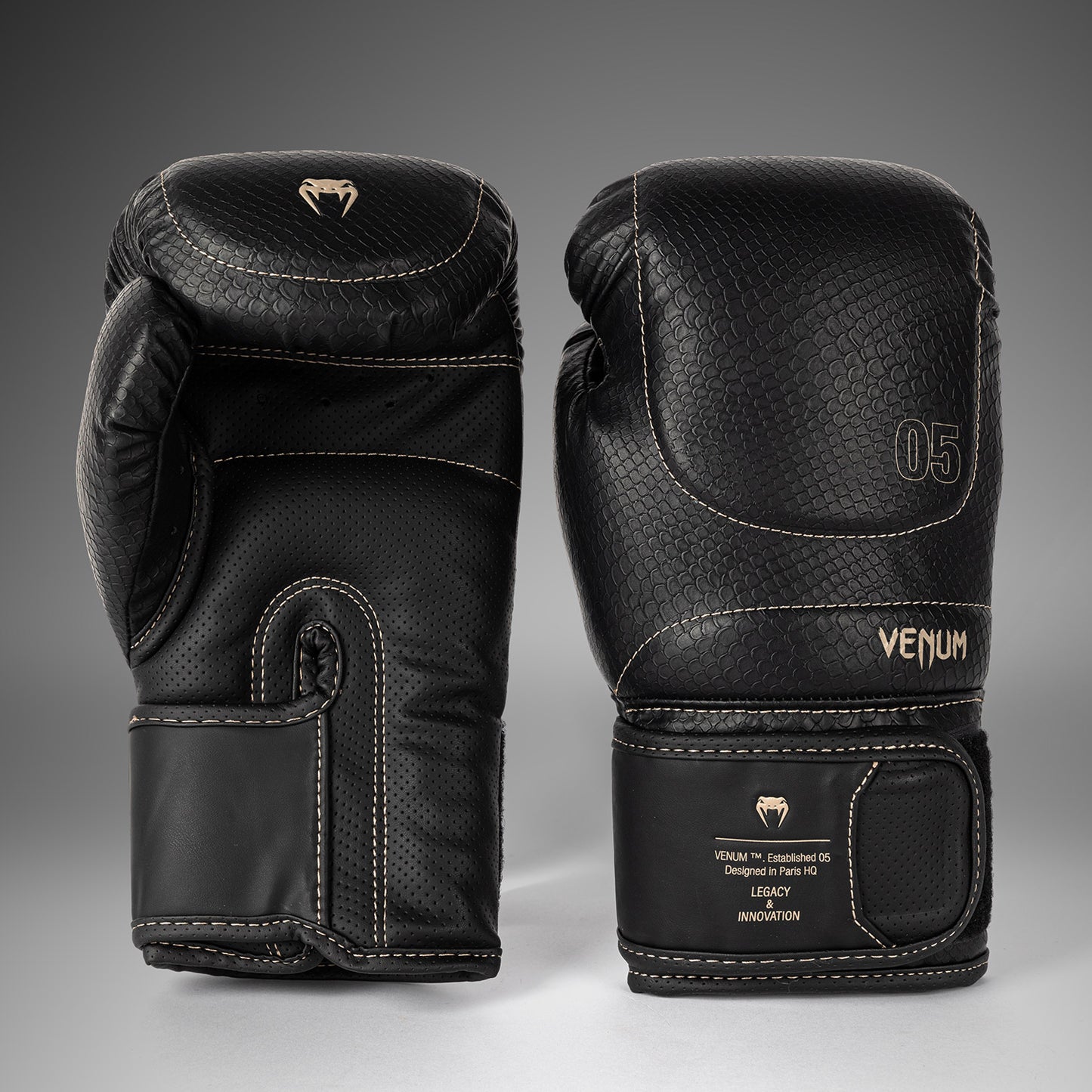 Venum Impact Evo Scales Boxing Gloves - Black