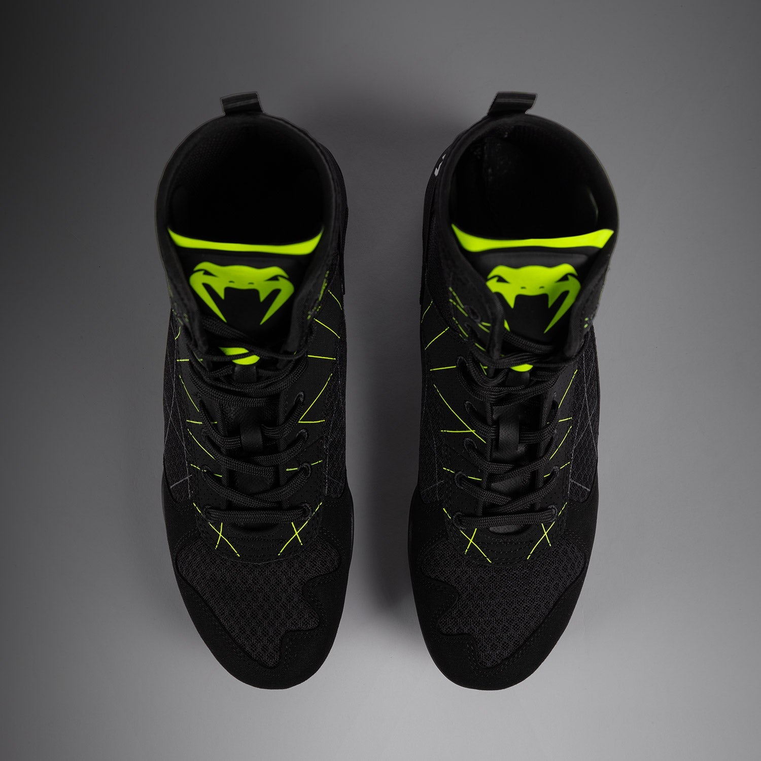 Venum Training Camp 4.0 Boxing Shoes - Black/Neon Green - Venum
