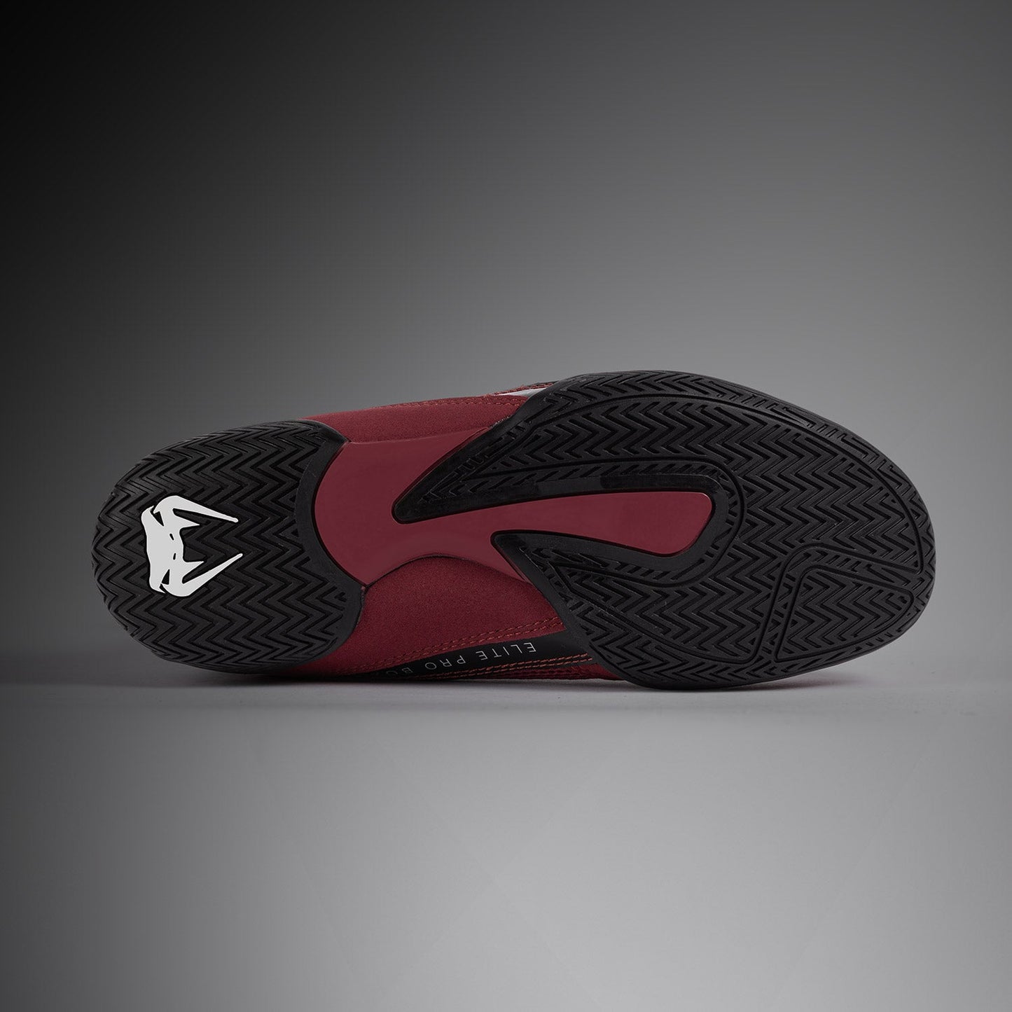 Venum Elite Boxing Shoes - Burgundy / Silver