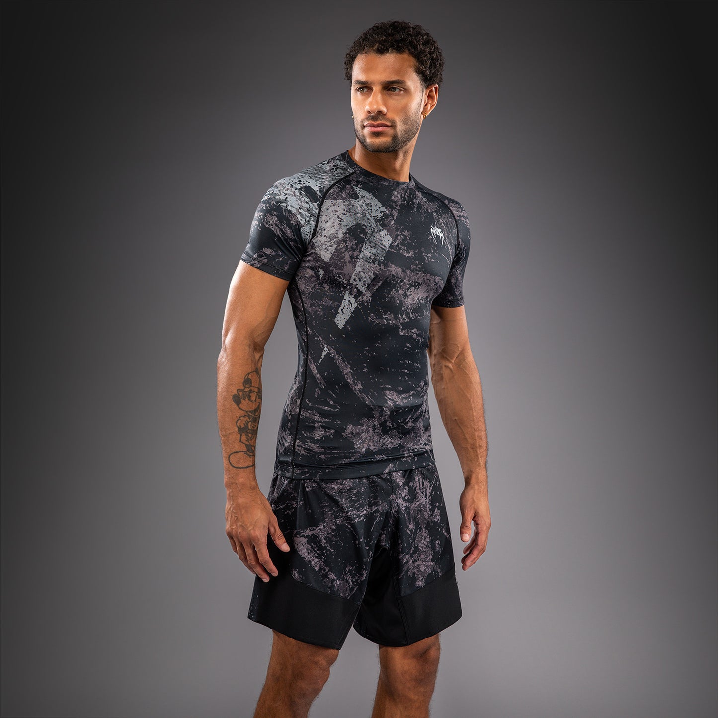 Venum Rage & Workout Short Sleeve Rashguard - Black/Grey  product-type_Compression T-Shirts Venum