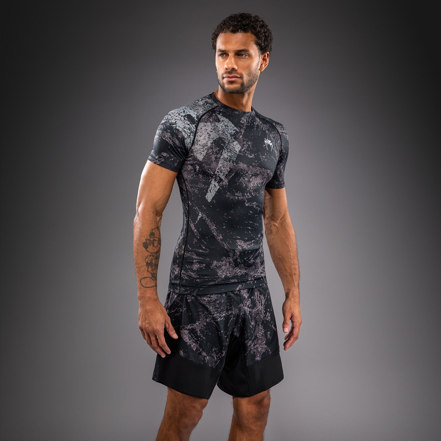 Venum Rage & Workout Short Sleeve Rashguard - Black/Grey  product-type_Compression T-Shirts Venum