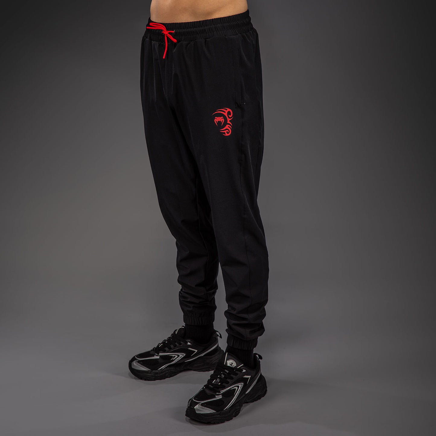 Venum x Mike Tyson Tiger Joggers - Deep Black/Intense Red