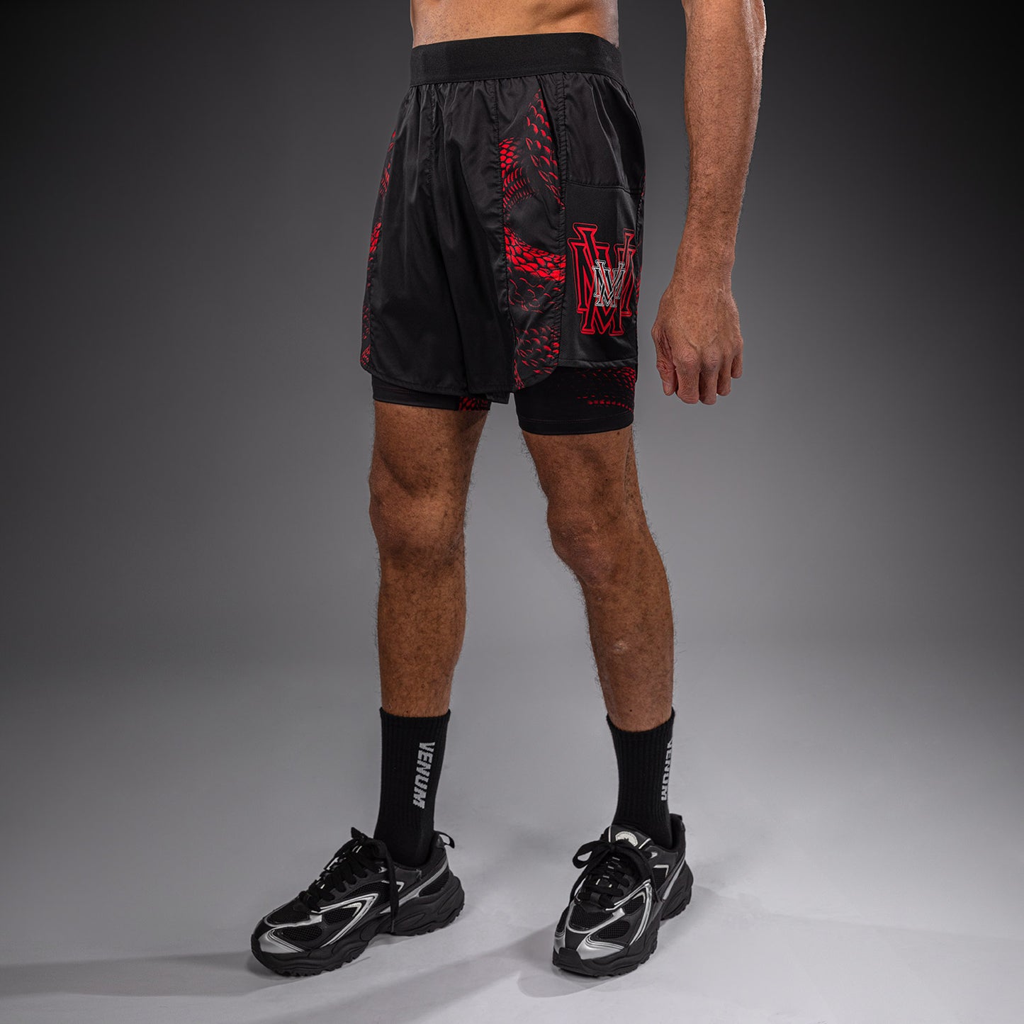 Venum Matupa Training Shorts - Black/Red/Silver