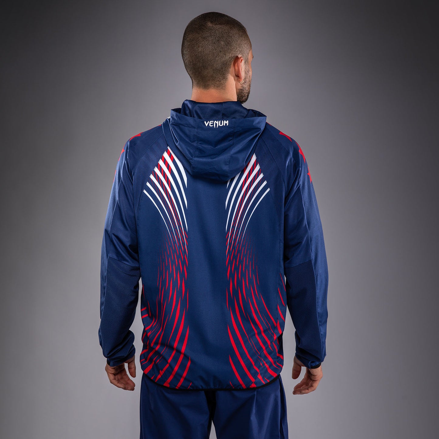 Men's Official UFC Freedom 250 by Venum Blue Personalized Authentic Fight Night Walkout Hoodie