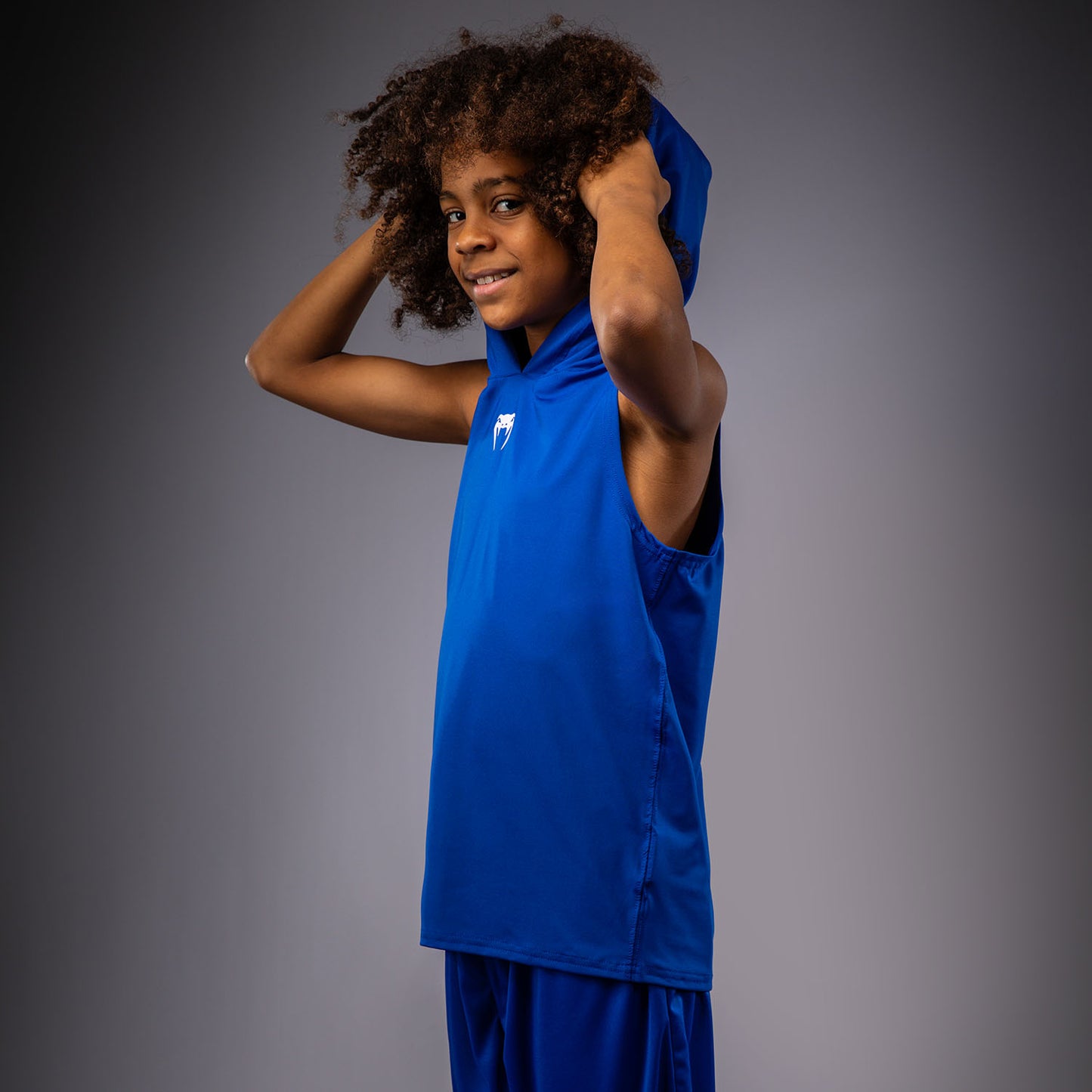 Venum Elite Kids Sleeveless Dry-Tech Hoodie - Royal Blue